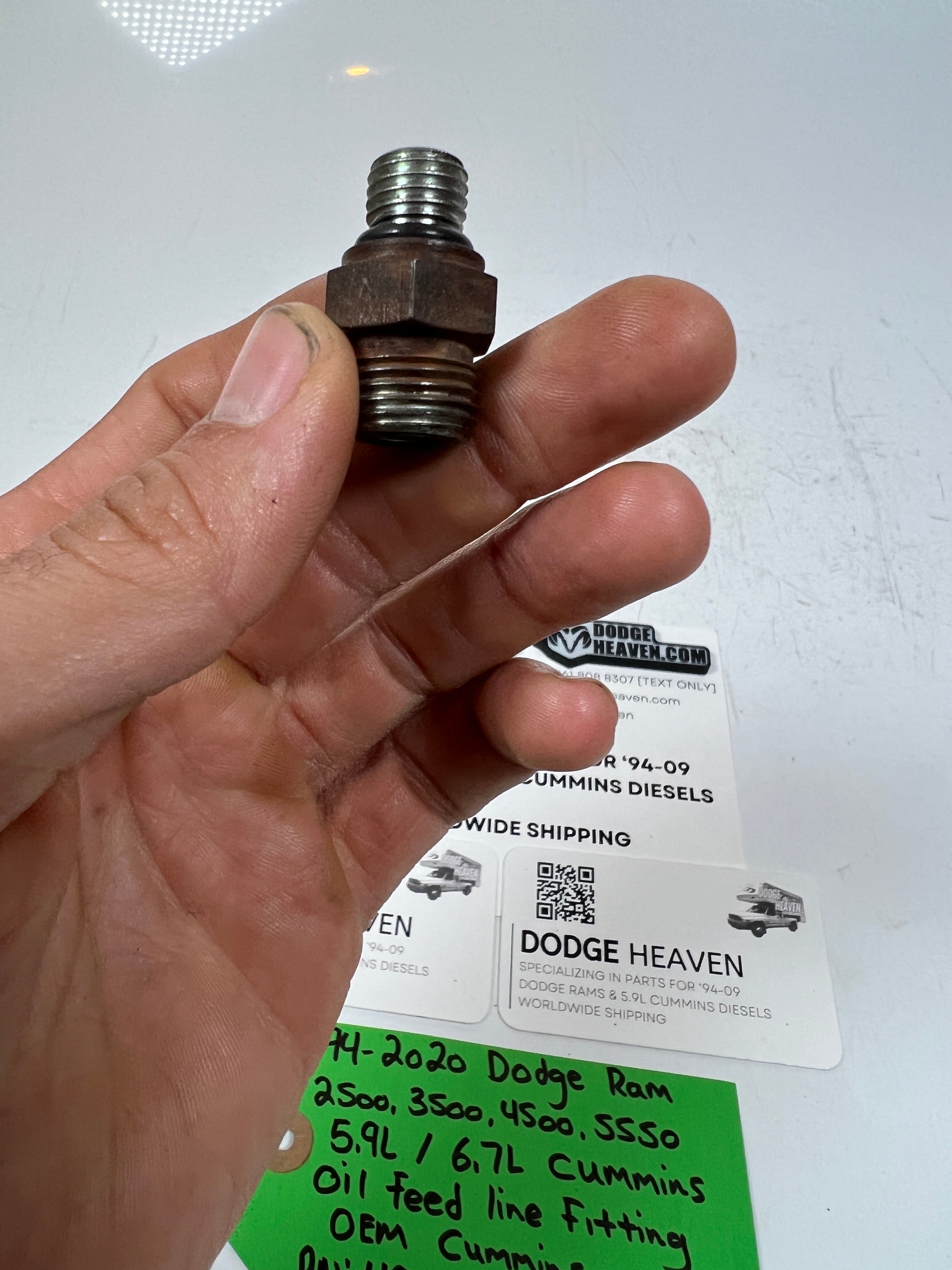 1994-2020 Dodge Ram 5.9L / 6.7L Cummins Turbo Oil Feed Line Fitting
