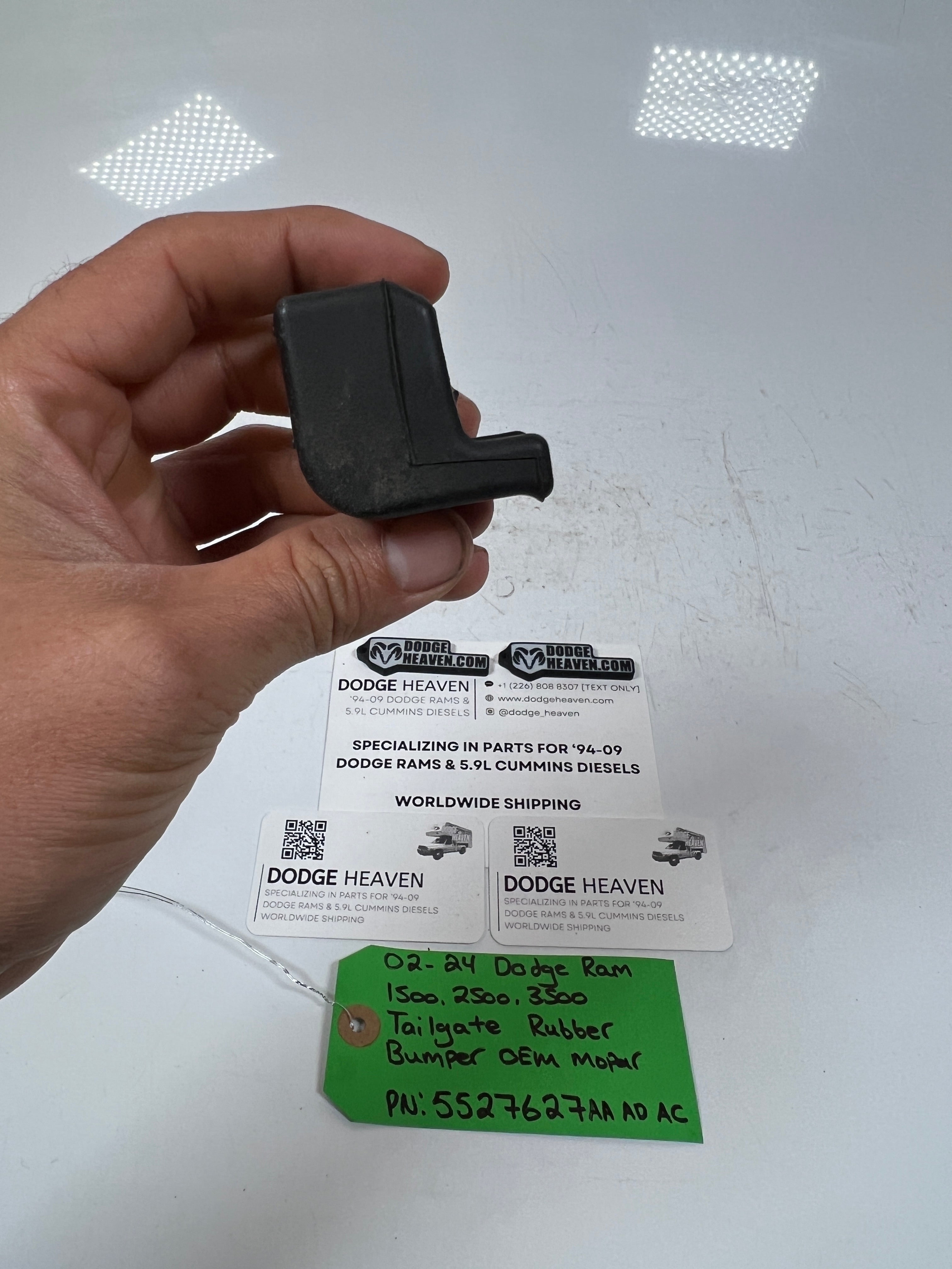 2002-2024 Dodge Ram 1500-3500 Tailgate Rubber Bumper