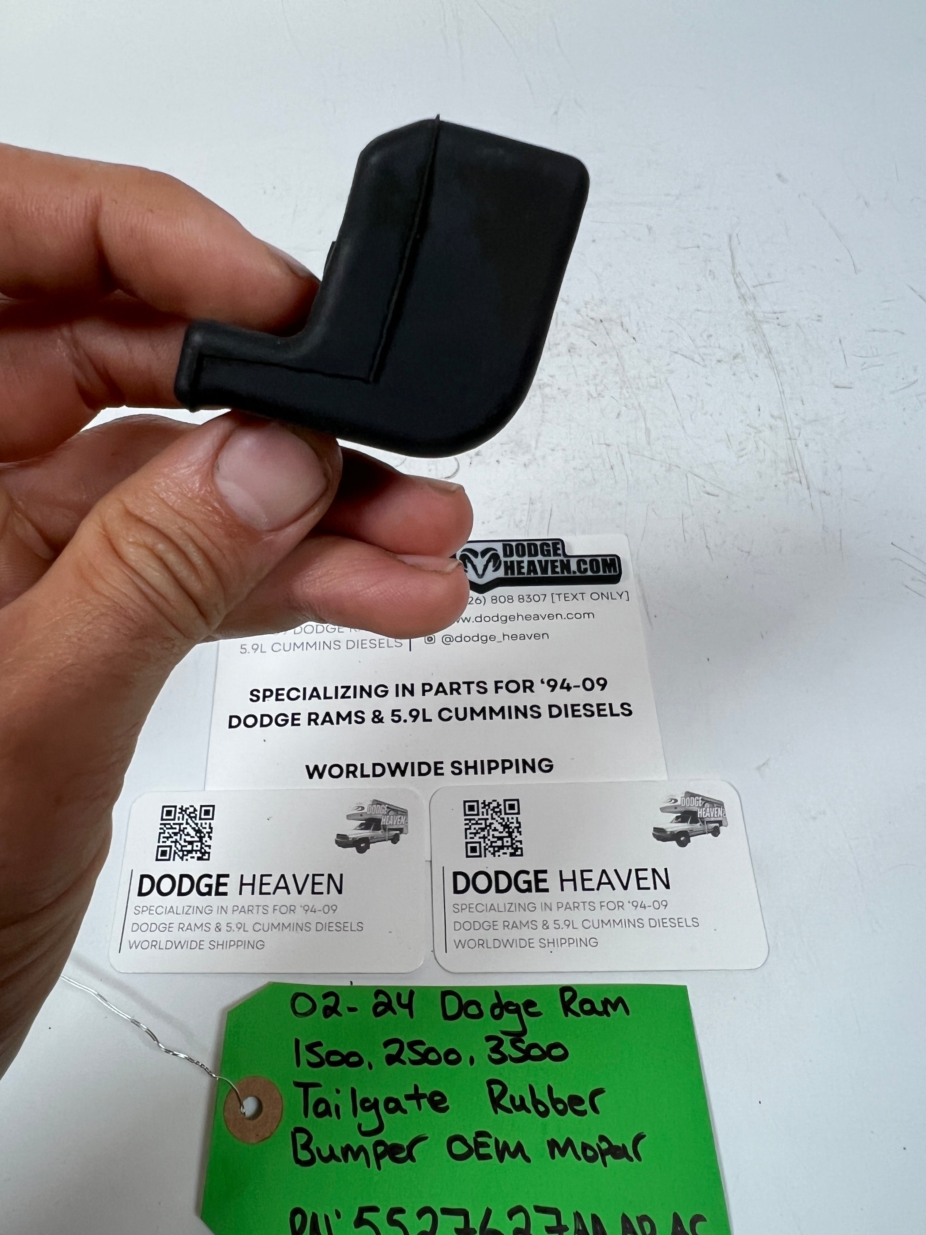 2002-2024 Dodge Ram 1500-3500 Tailgate Rubber Bumper