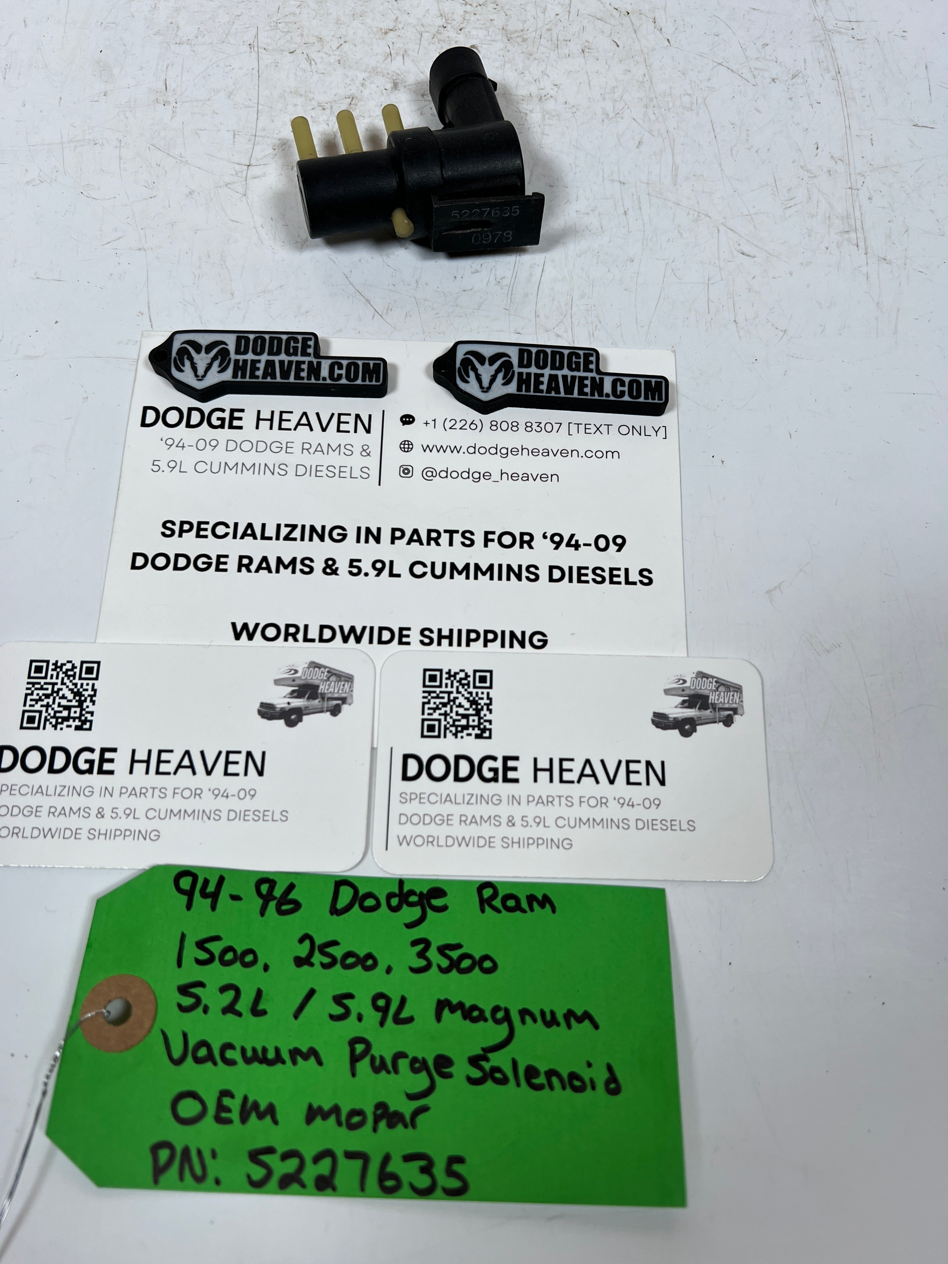 1994-1996 Dodge Ram 5.2L / 5.9L Magnum Vacuum Purge Solenoid