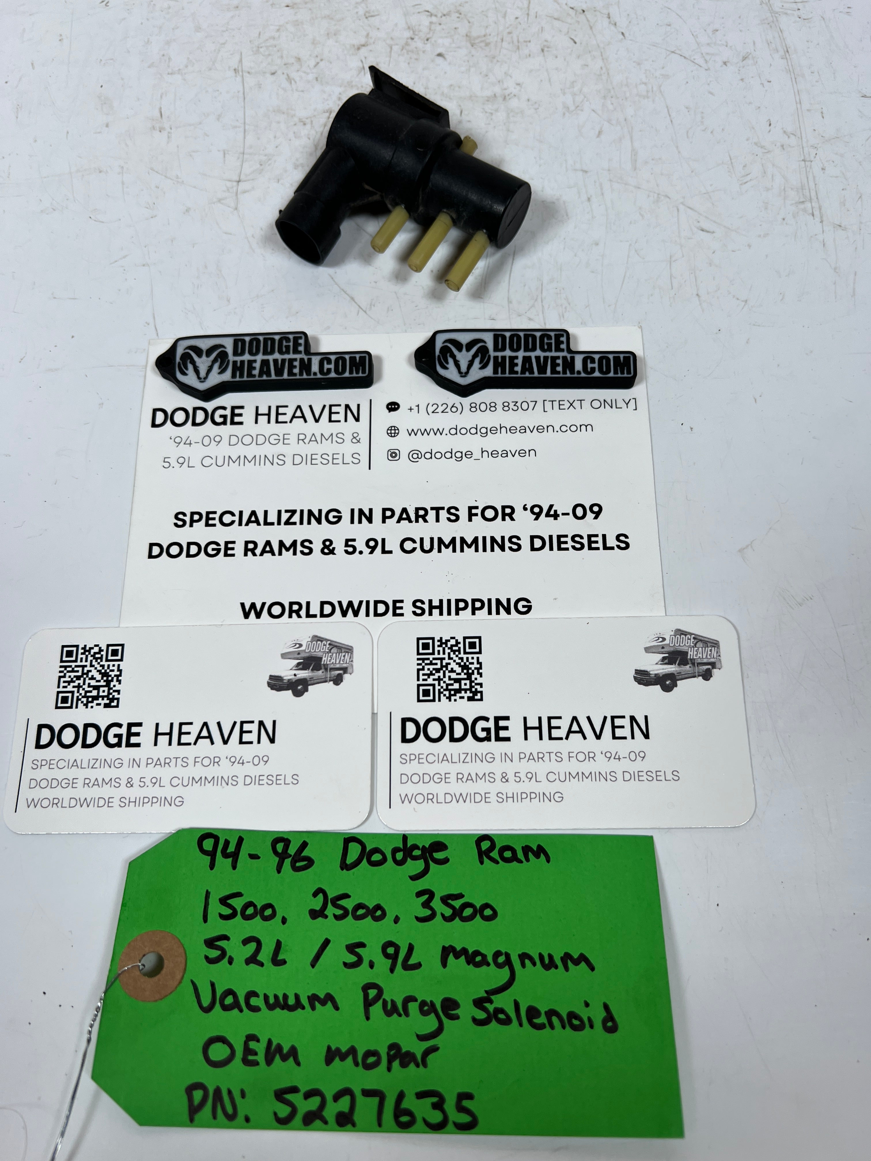 1994-1996 Dodge Ram 5.2L / 5.9L Magnum Vacuum Purge Solenoid