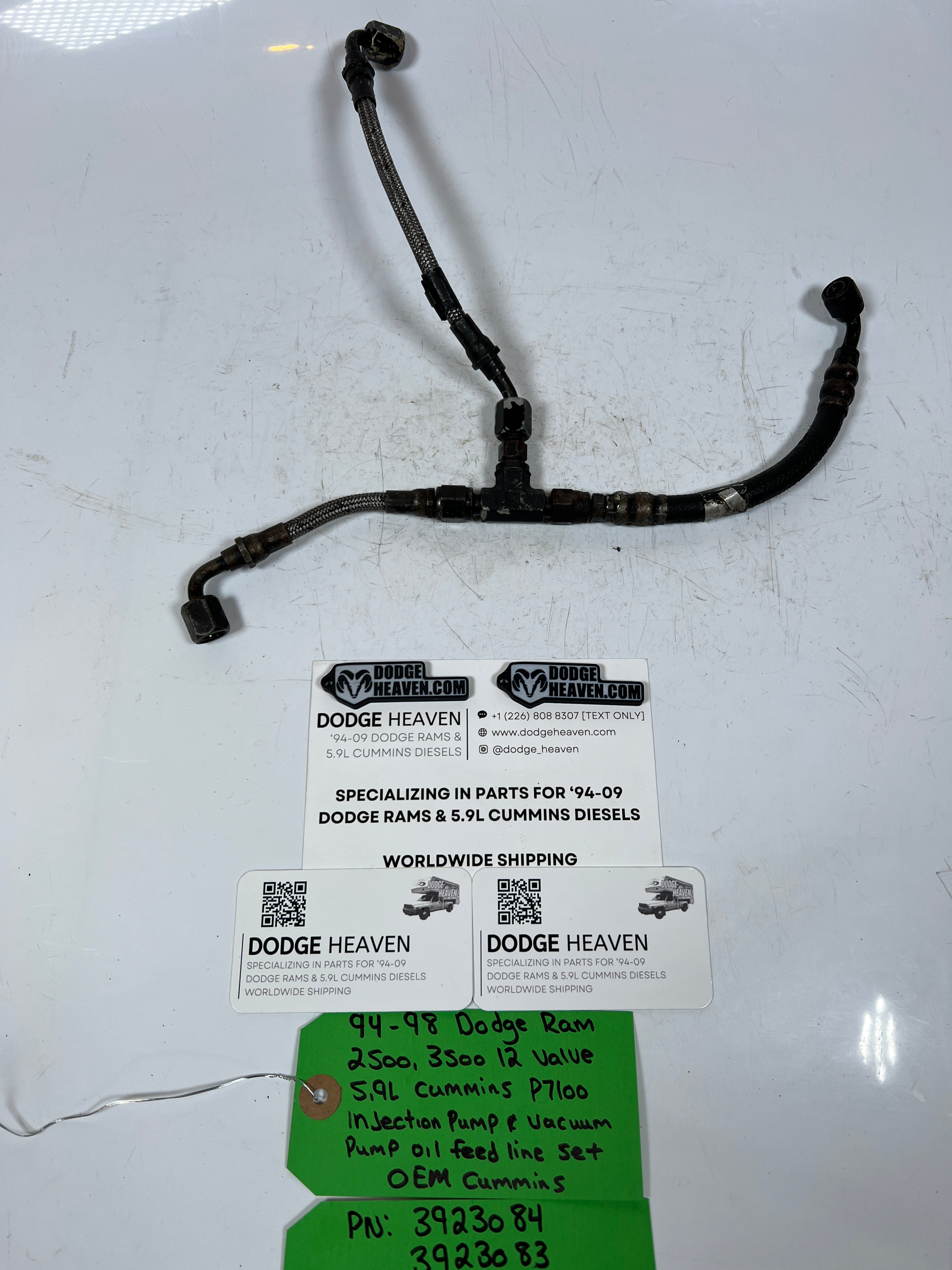 1994-1998 Dodge Ram 12 Valve 5.9L Cummins P7100 Injection Vacuum Oil Feed