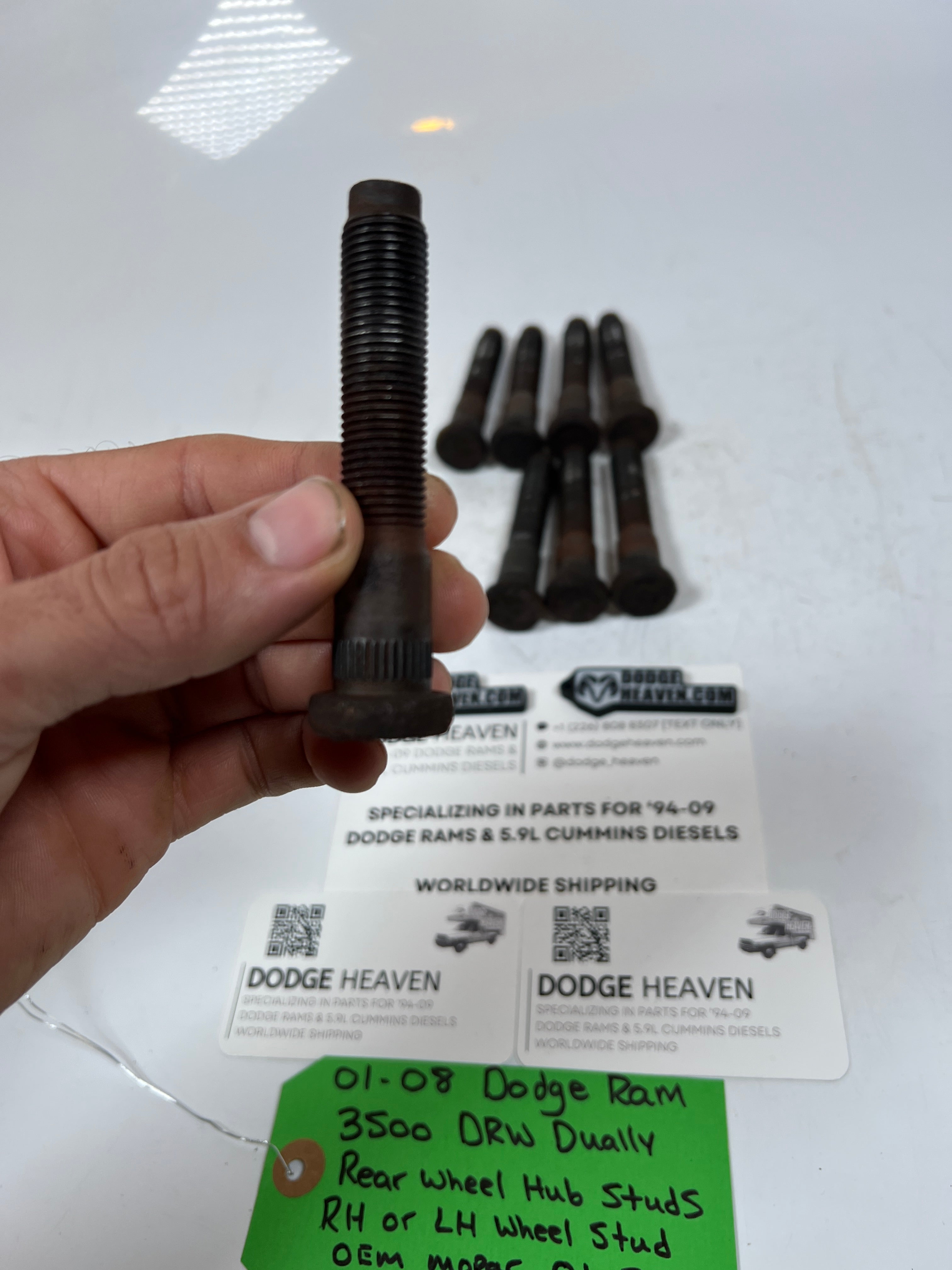 2001-2008 Dodge Ram 3500 DRW Dually Rear Wheel Studs QTY 8
