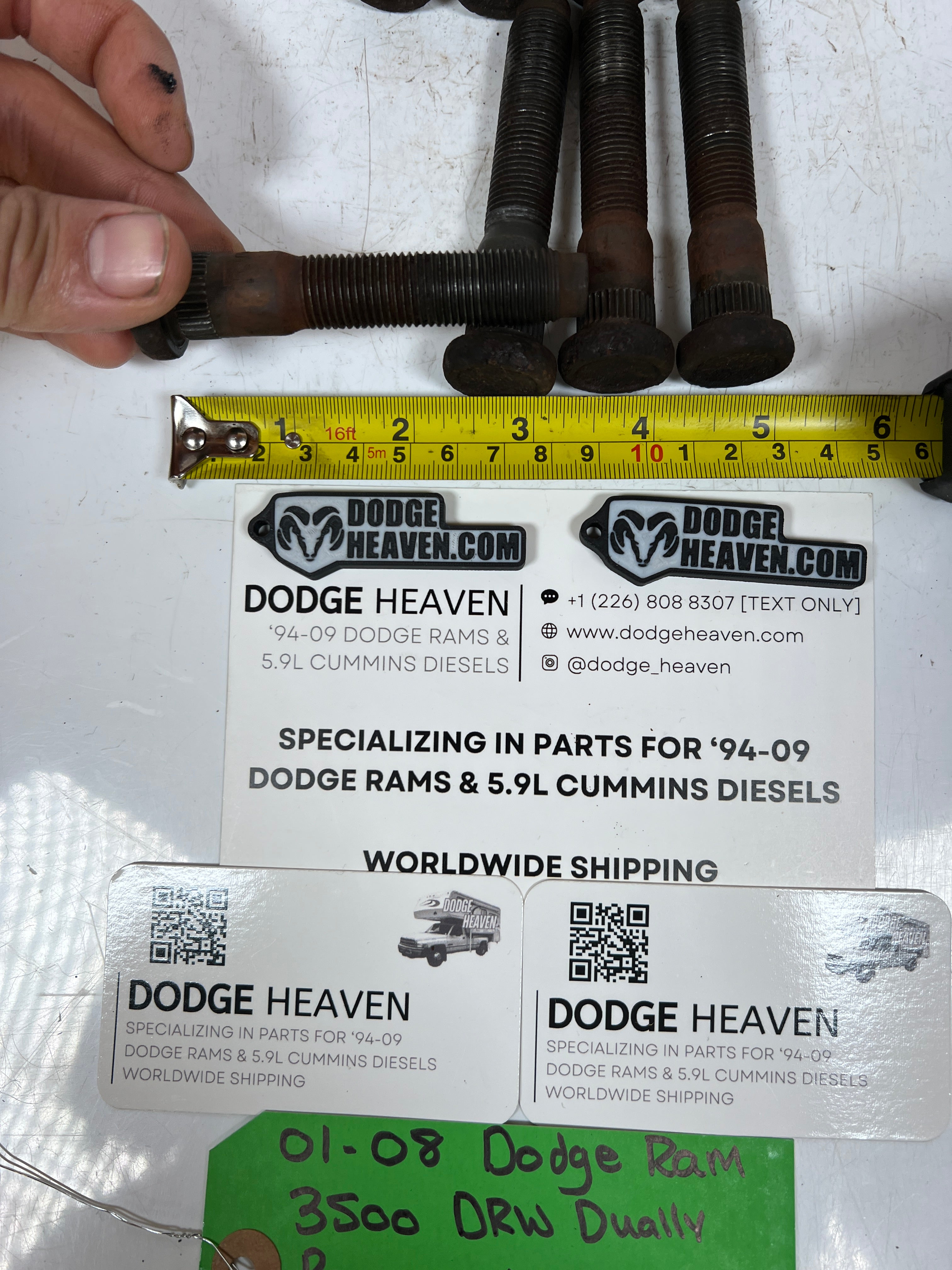 2001-2008 Dodge Ram 3500 DRW Dually Rear Wheel Studs QTY 8