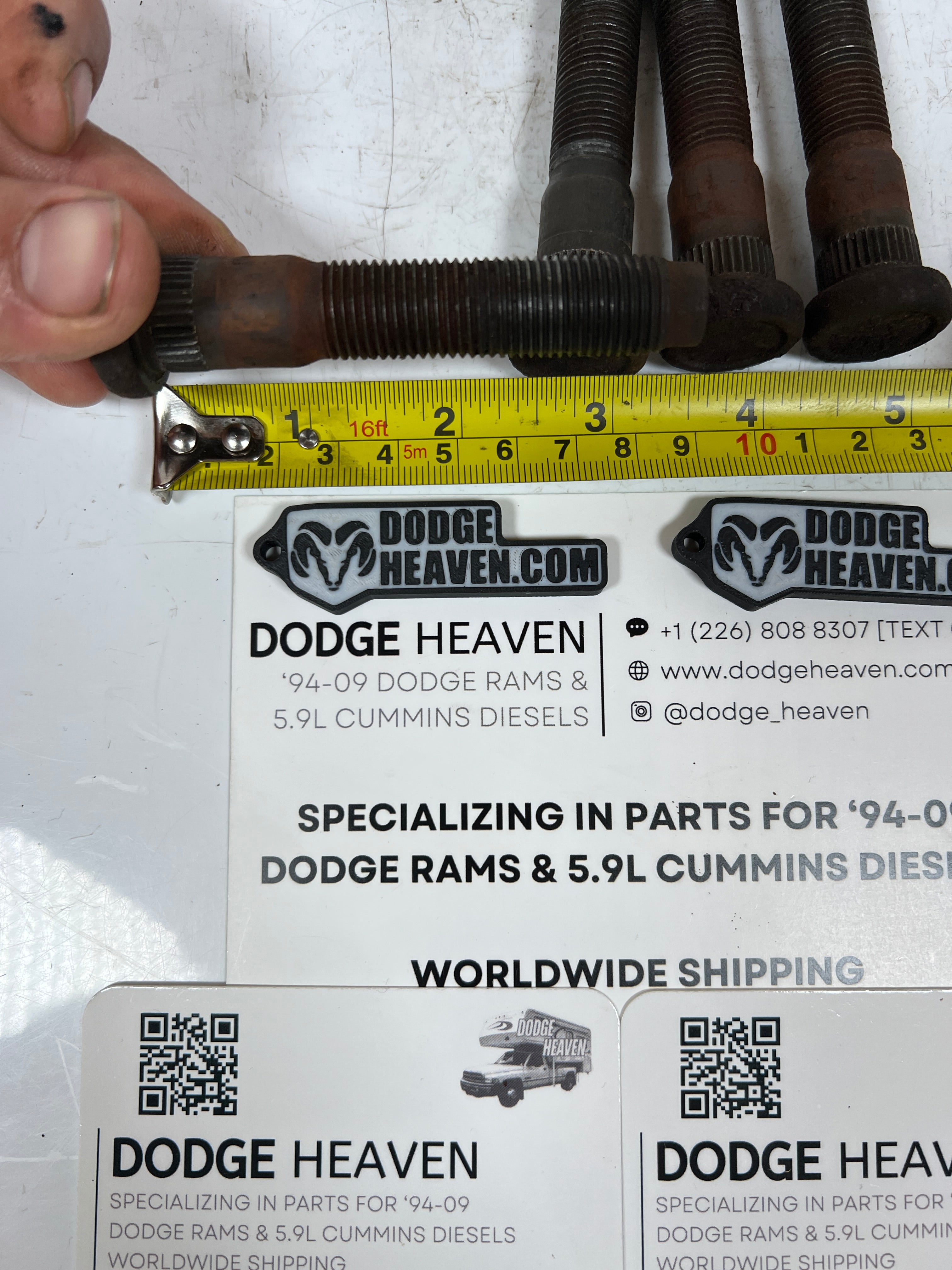 2001-2008 Dodge Ram 3500 DRW Dually Rear Wheel Studs QTY 8