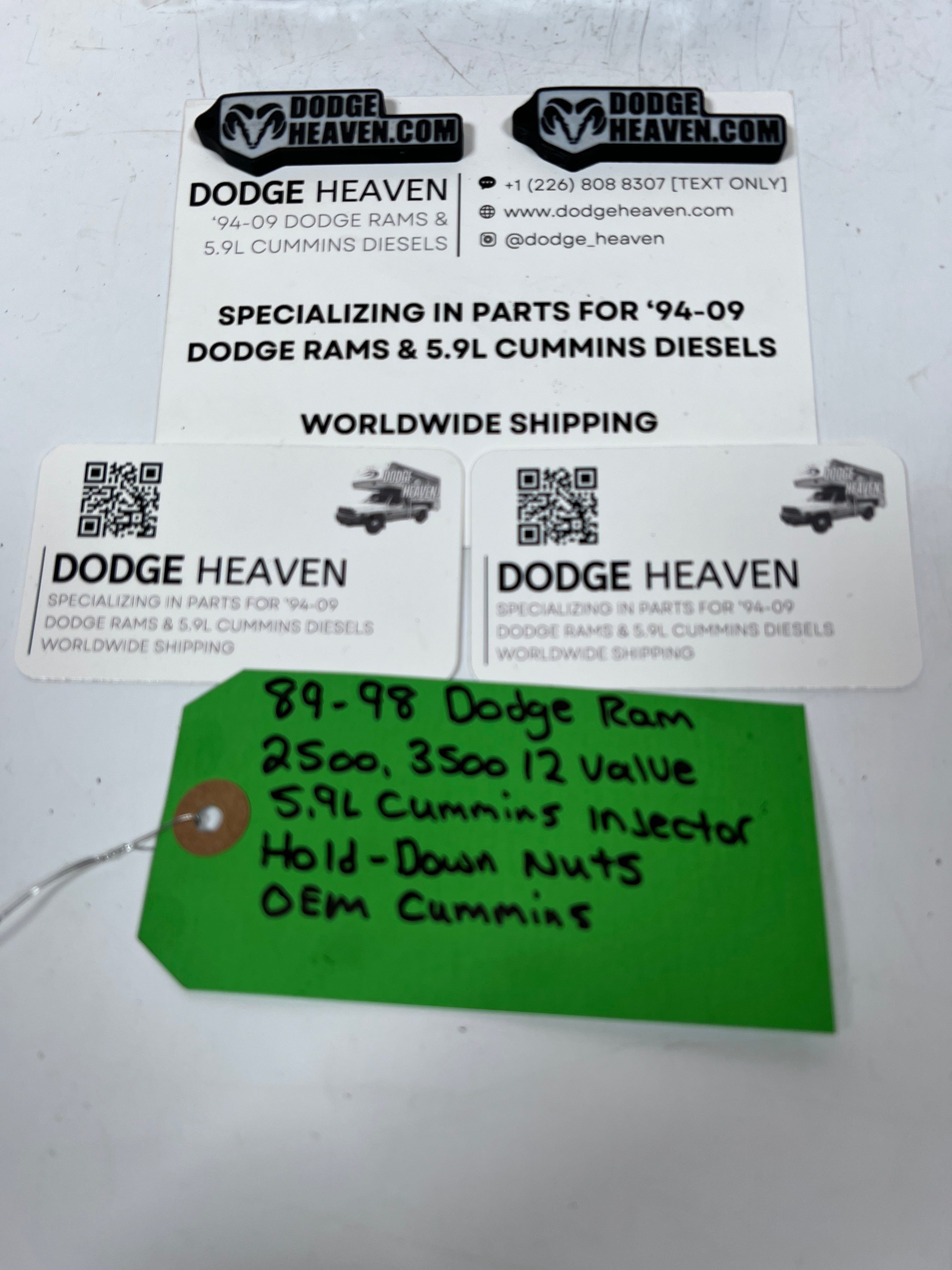 1989-1998 Dodge Ram 12 Valve 5.9L Cummins Injector Hold-Down Nuts QTY 6