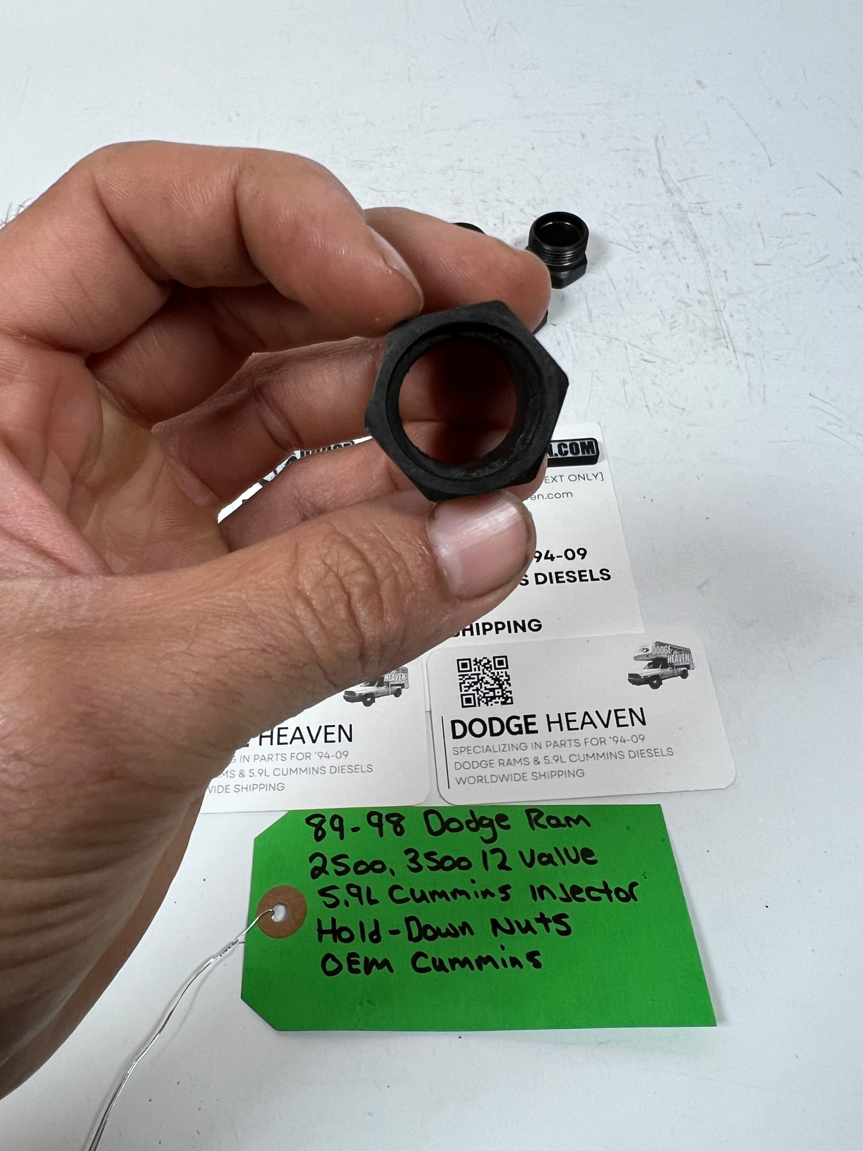 1989-1998 Dodge Ram 12 Valve 5.9L Cummins Injector Hold-Down Nuts QTY 6