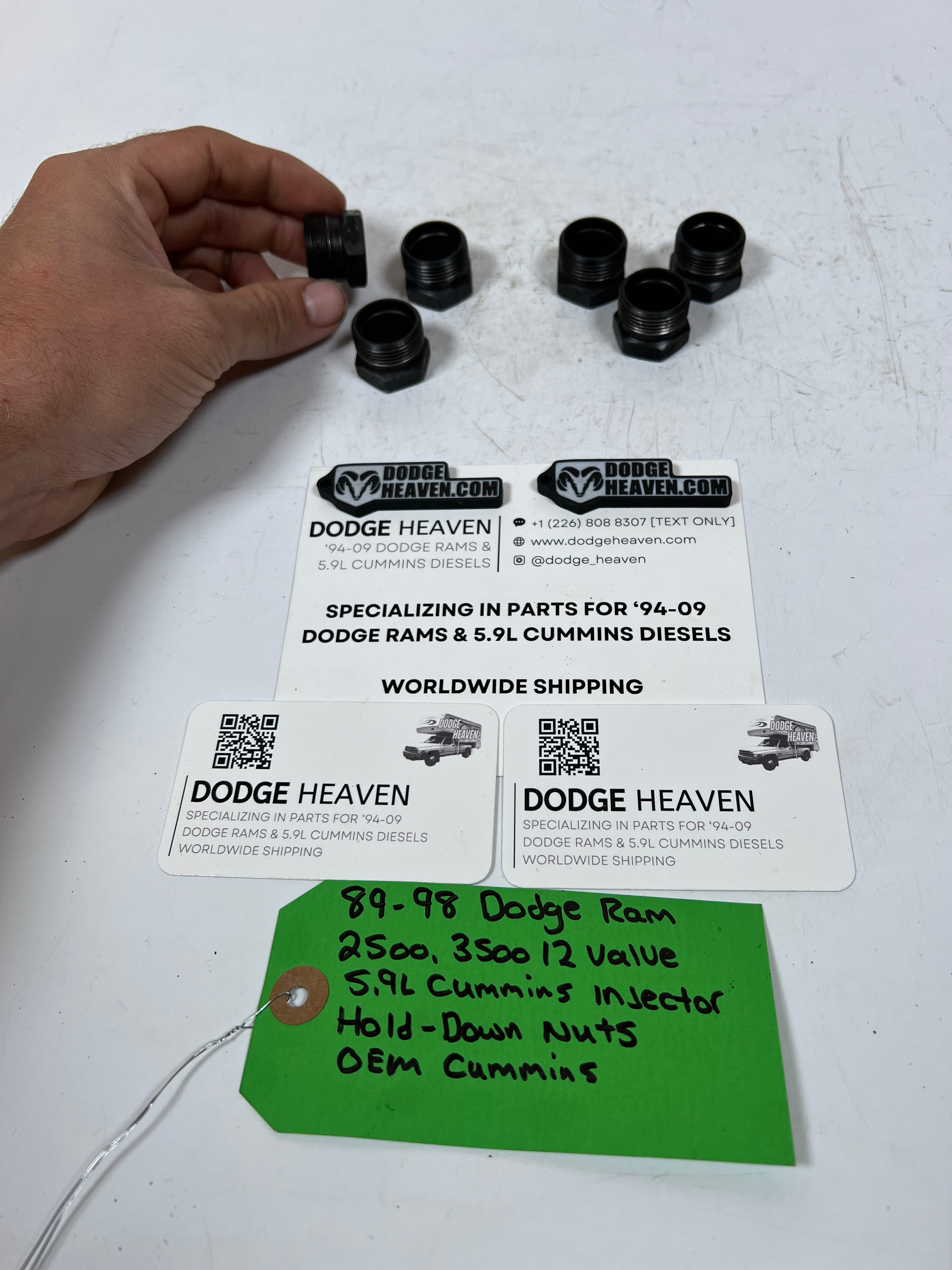 1989-1998 Dodge Ram 12 Valve 5.9L Cummins Injector Hold-Down Nuts QTY 6