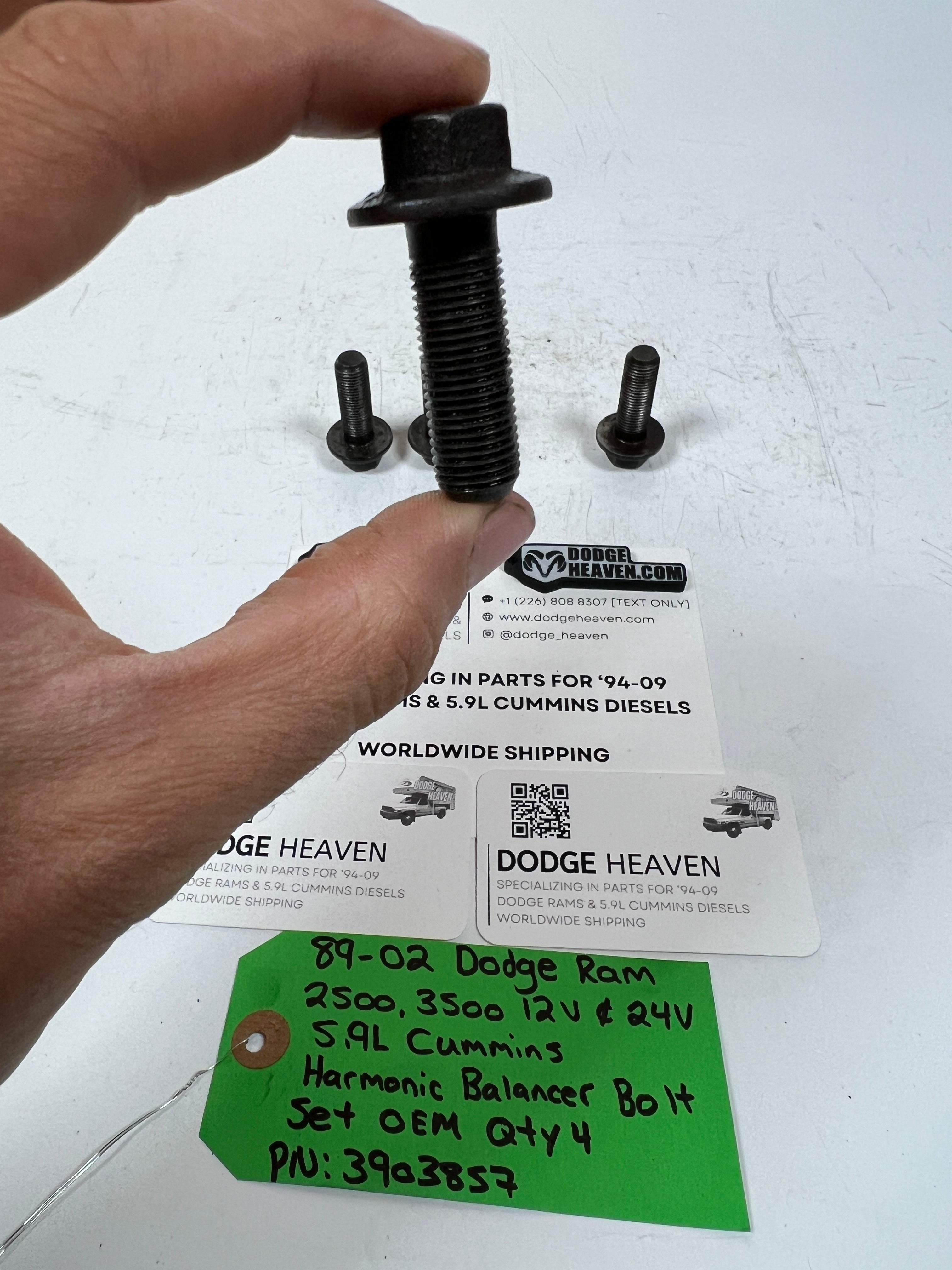 1989-2002 Dodge Ram 12V & 24V 5.9L Cummins Harmoic Balancer Bolts