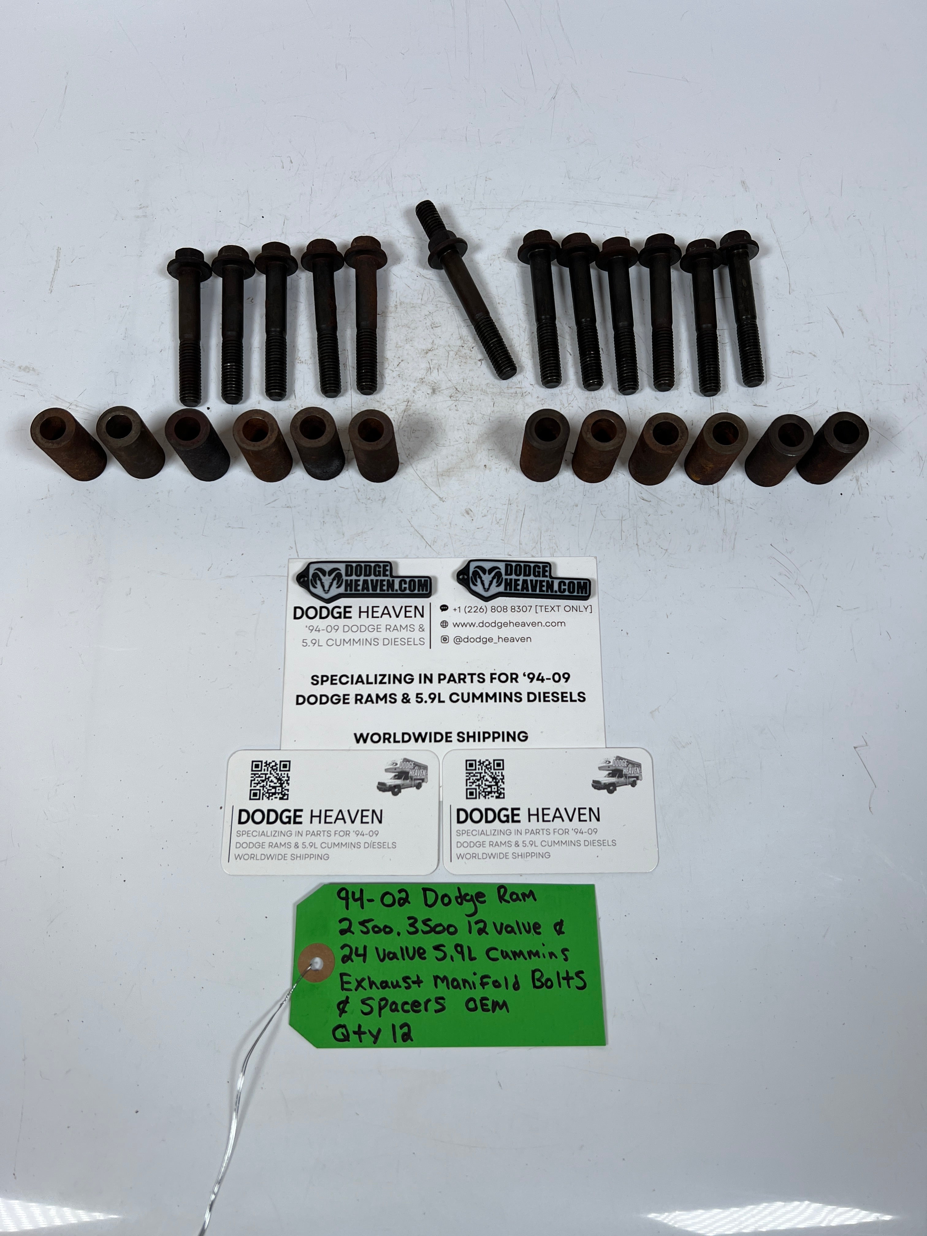 1994-2002 Dodge Ram 12V & 24V 5.9L Cummins Exhaust Manifold Bolt & Spacers