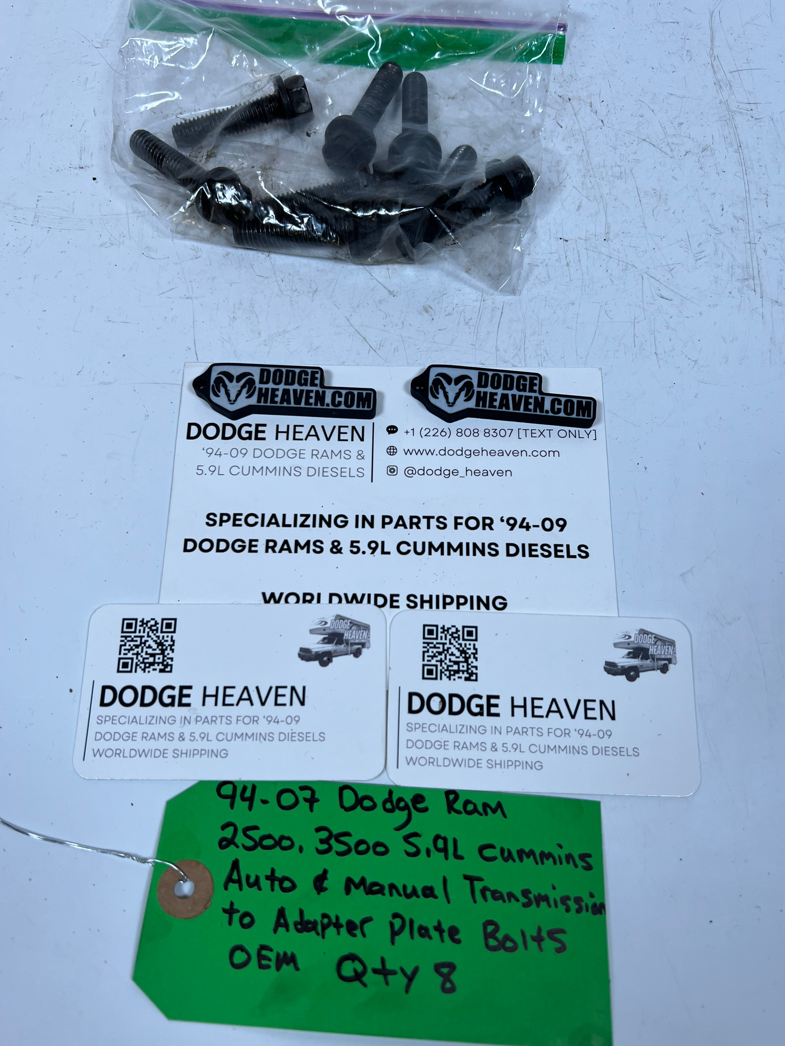 1994-2007 Dodge Ram 5.9L Cummins Auto & Manual Trans to Adapter Plate Bolts