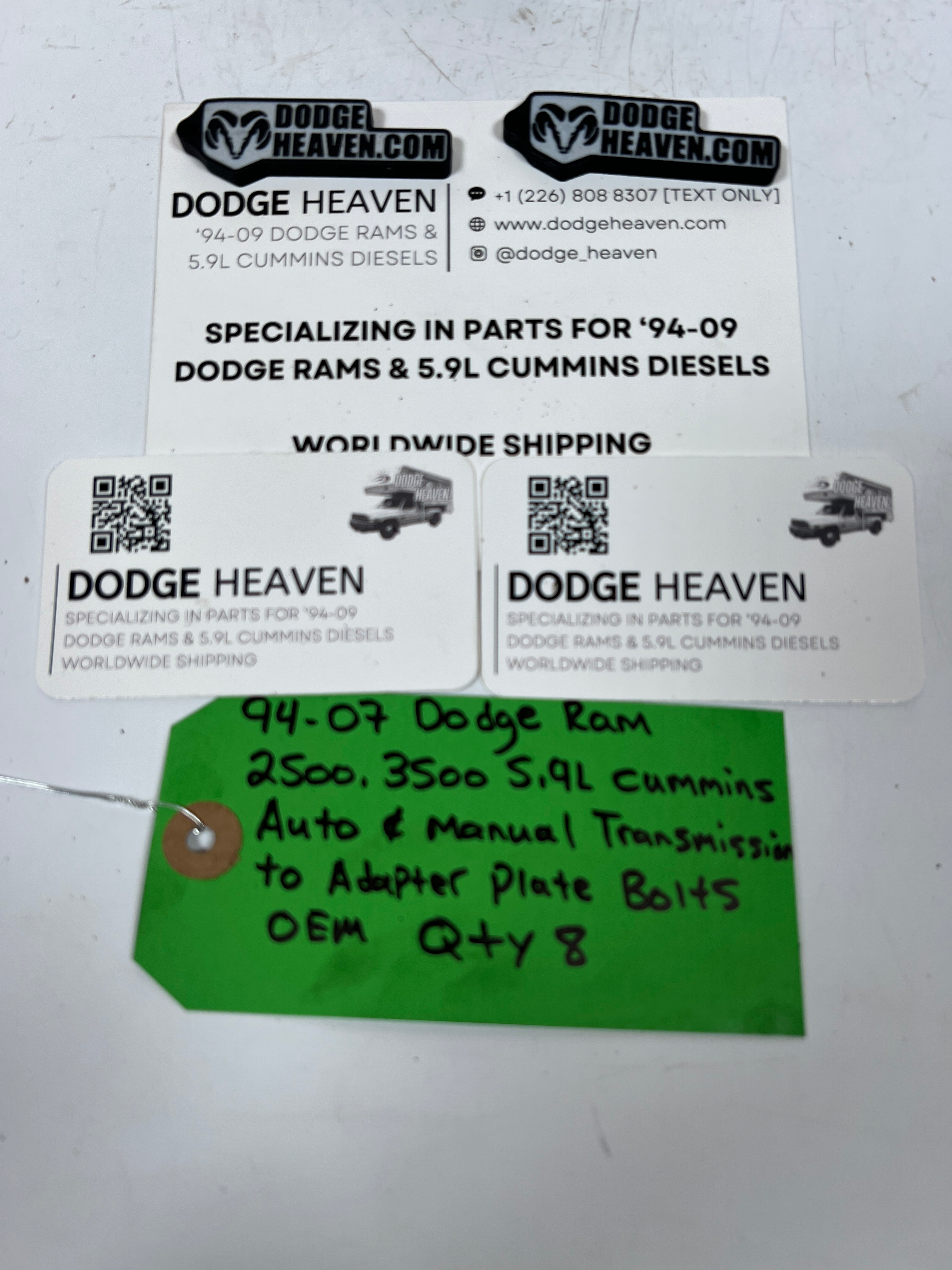 1994-2007 Dodge Ram 5.9L Cummins Auto & Manual Trans to Adapter Plate Bolts