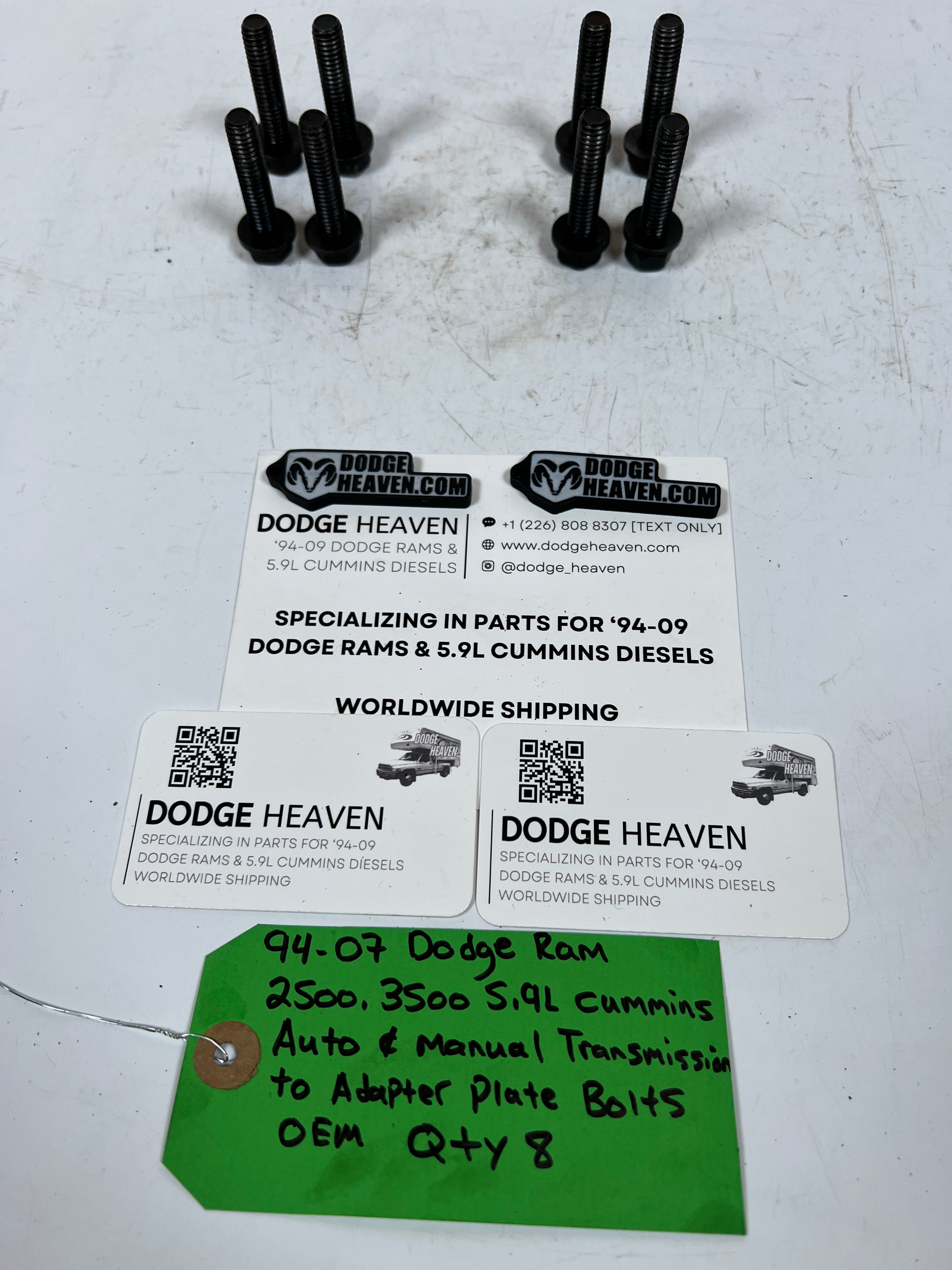1994-2007 Dodge Ram 5.9L Cummins Auto & Manual Trans to Adapter Plate Bolts