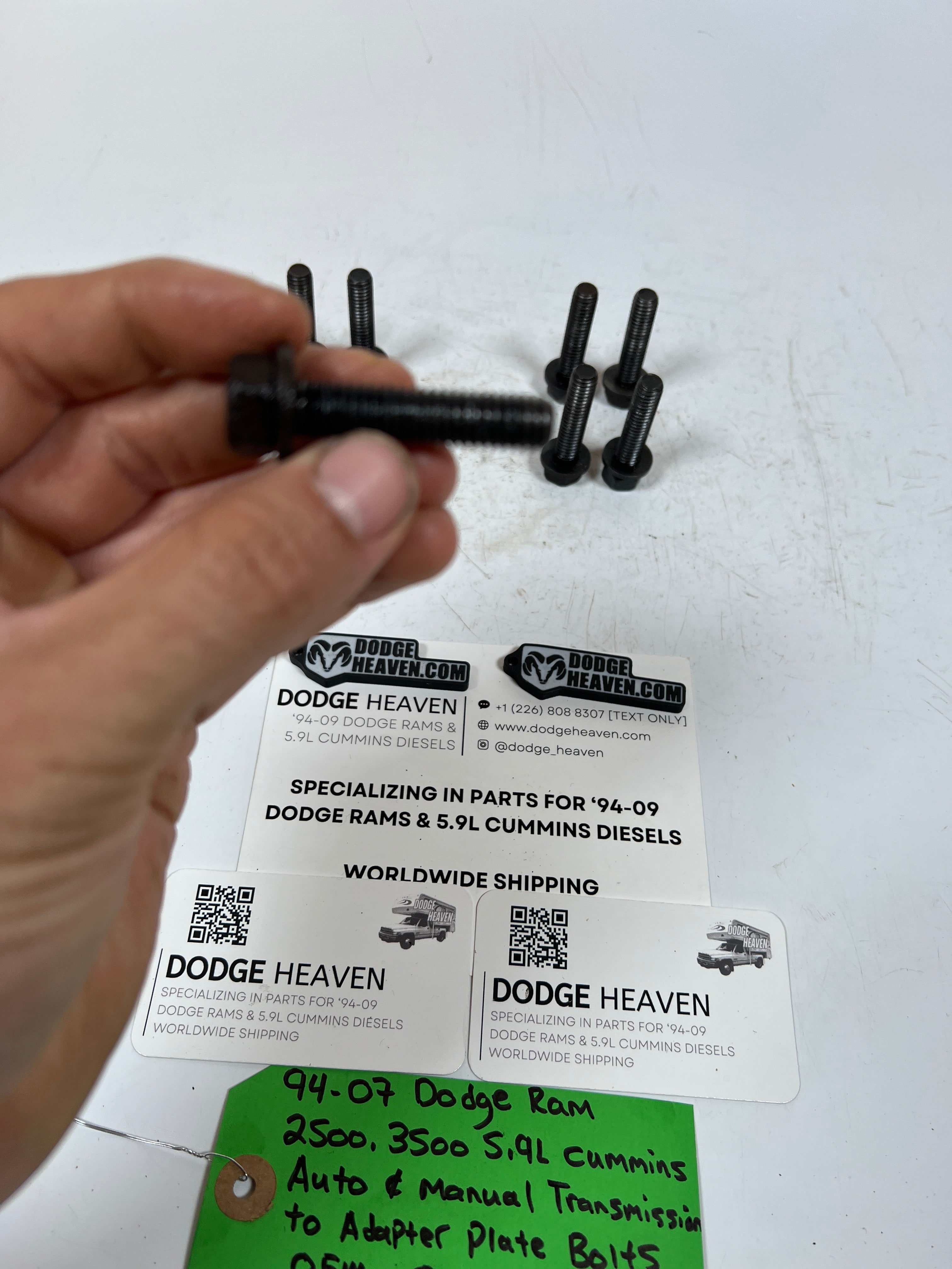 1994-2007 Dodge Ram 5.9L Cummins Auto & Manual Trans to Adapter Plate Bolts