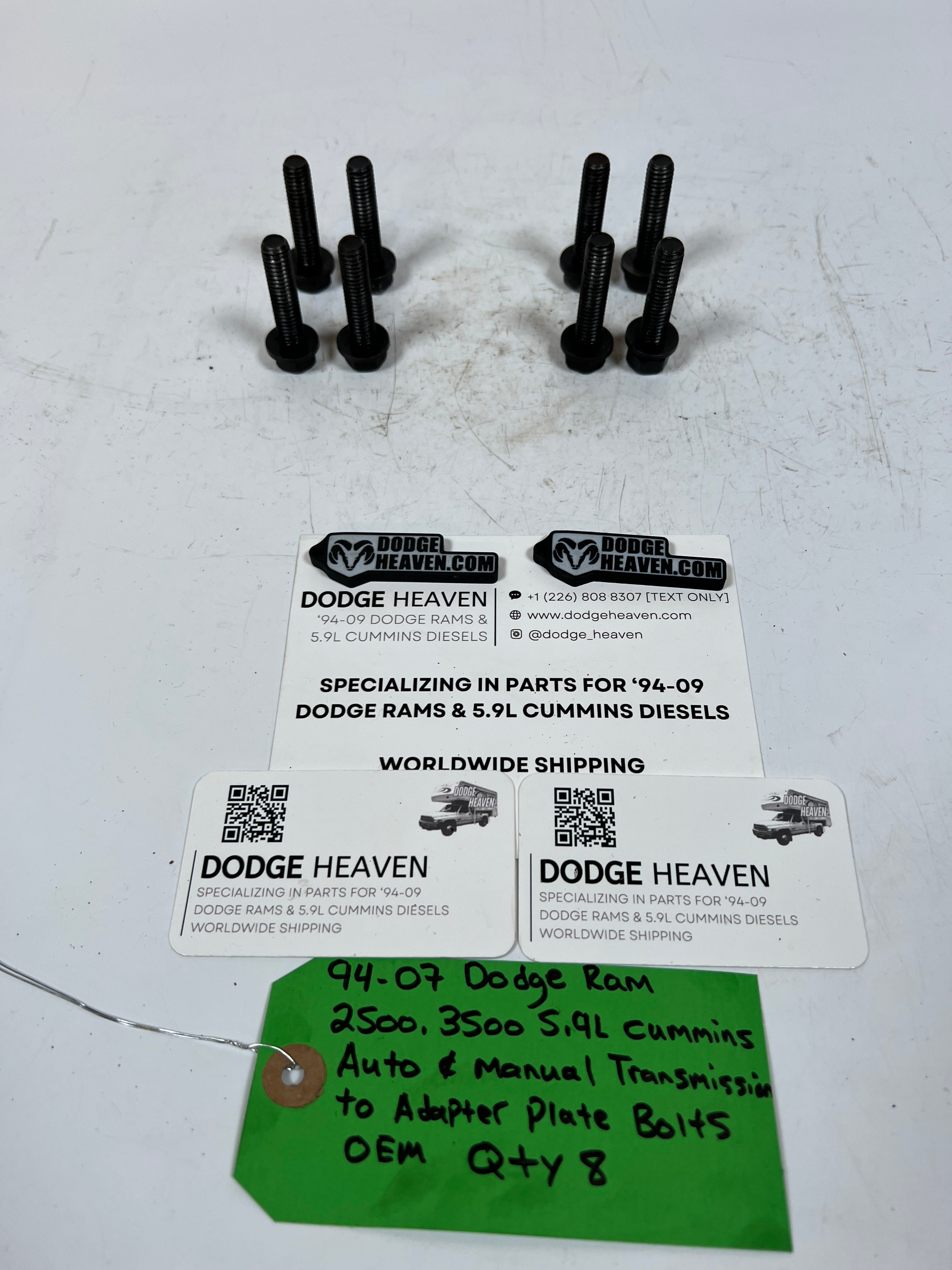 1994-2007 Dodge Ram 5.9L Cummins Auto & Manual Trans to Adapter Plate Bolts