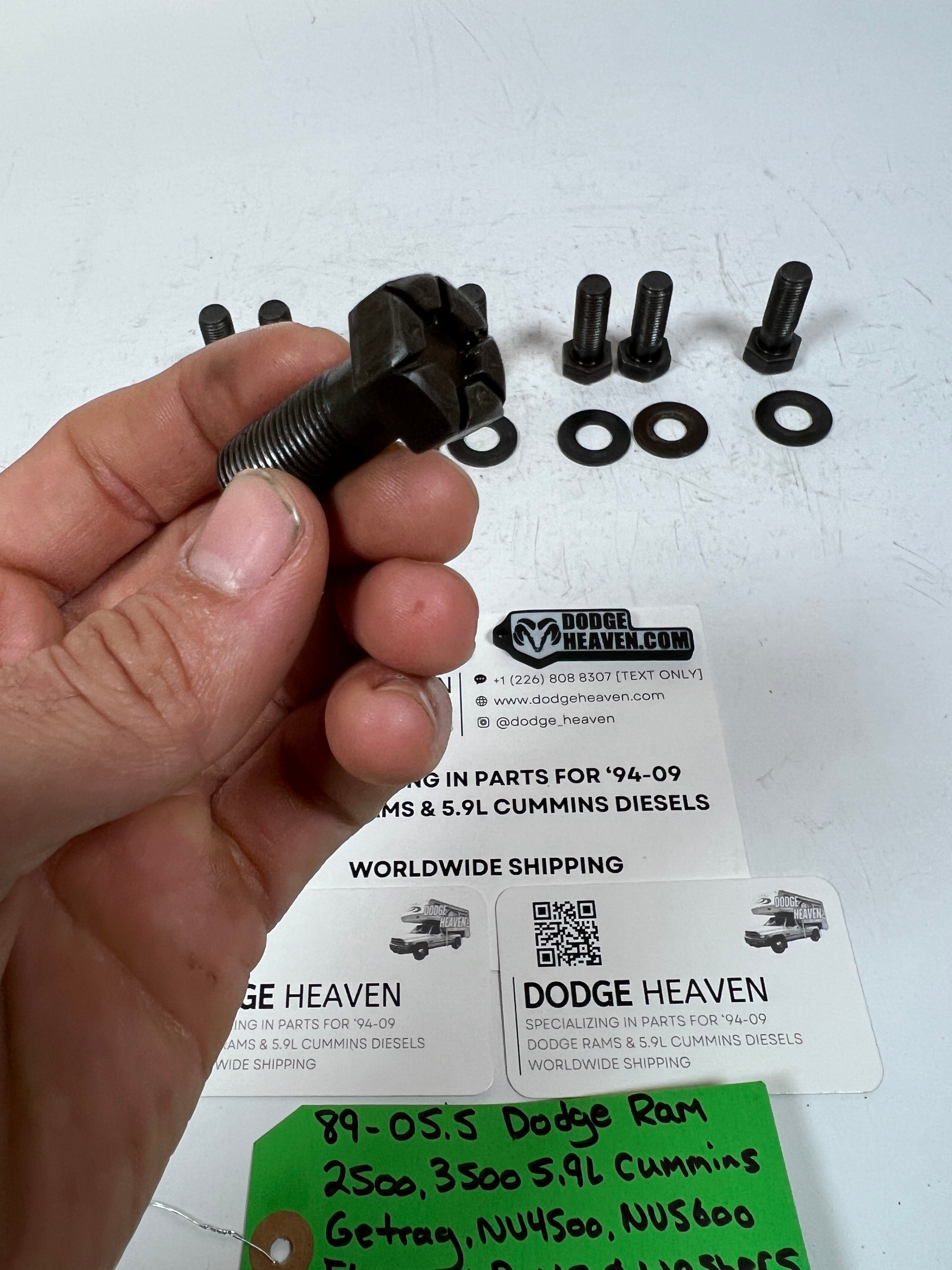 1989-2005.5 Dodge Ram Cummins NV4500 NV5600 Flywheel Bolts & Washers QTY 8