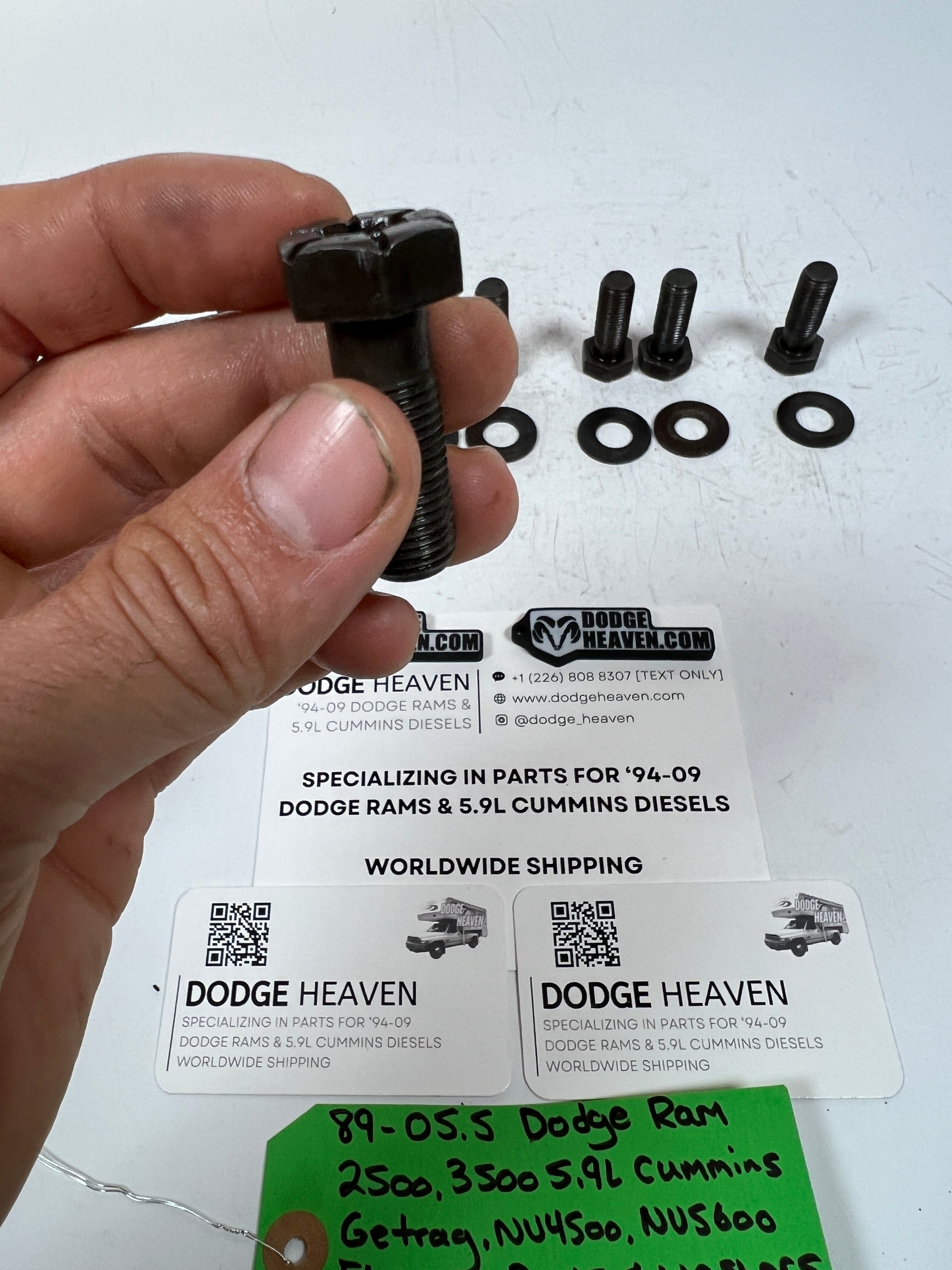 1989-2005.5 Dodge Ram Cummins NV4500 NV5600 Flywheel Bolts & Washers QTY 8