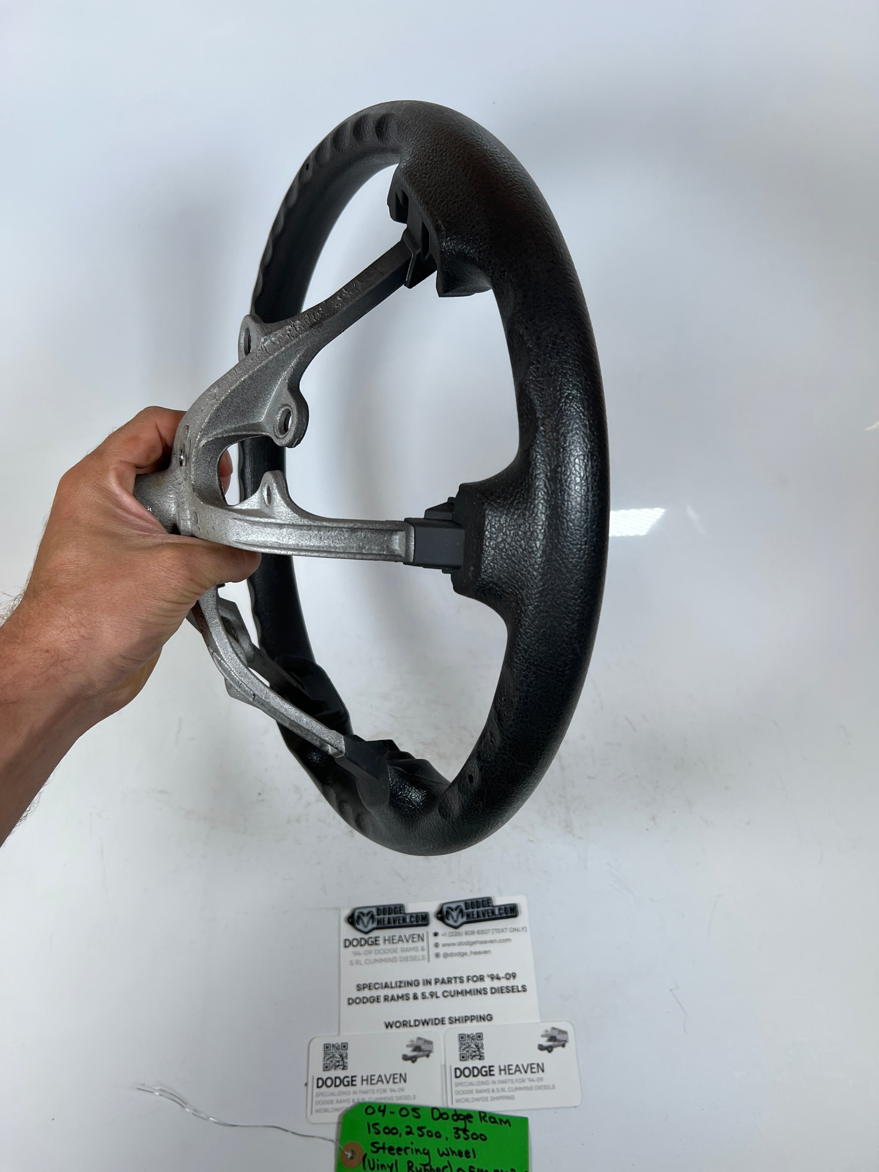 2004-2005 Dodge Ram 1500 2500 3500 Steering Wheel Vinyl Rubber Dark Grey