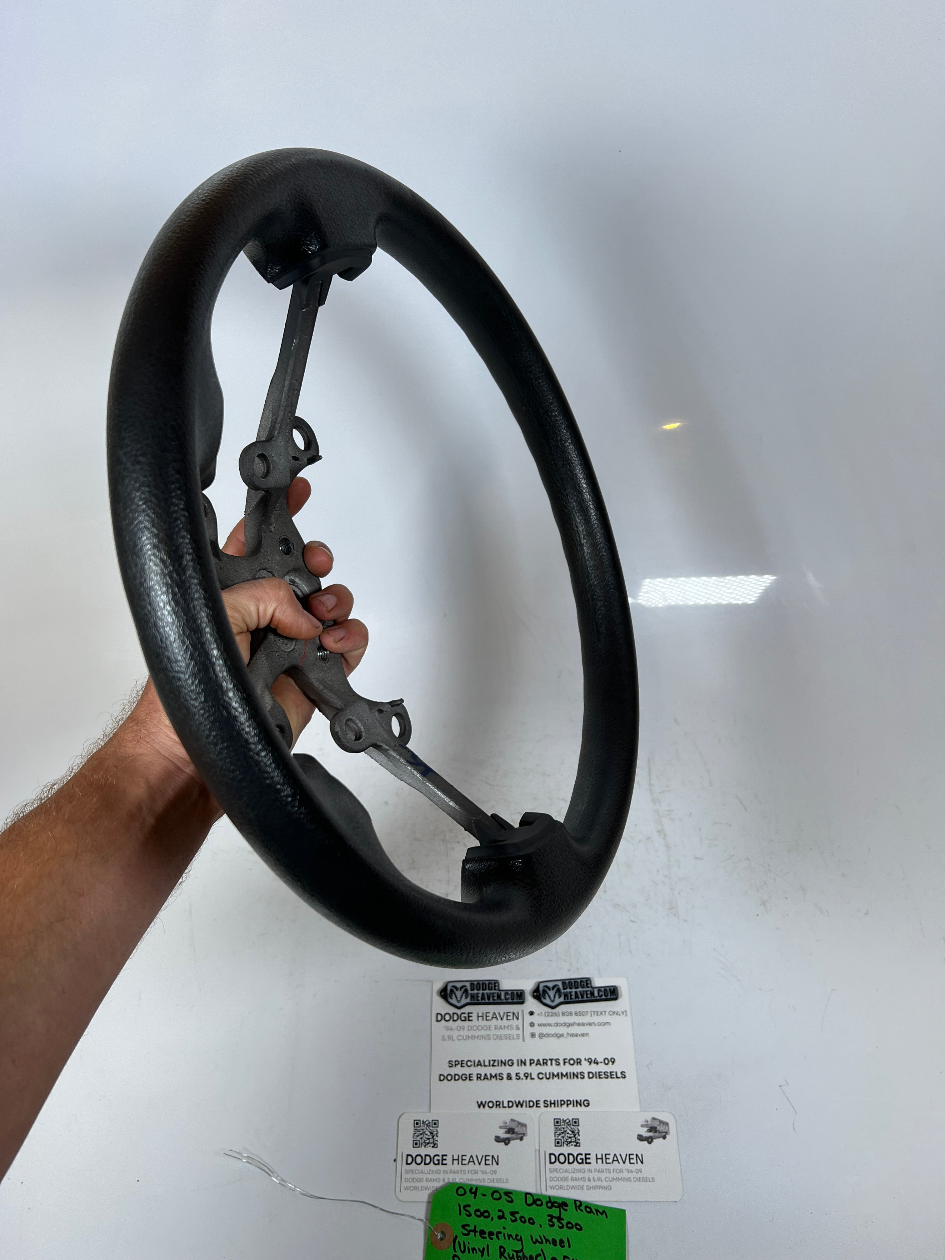 2004-2005 Dodge Ram 1500 2500 3500 Steering Wheel Vinyl Rubber Dark Grey