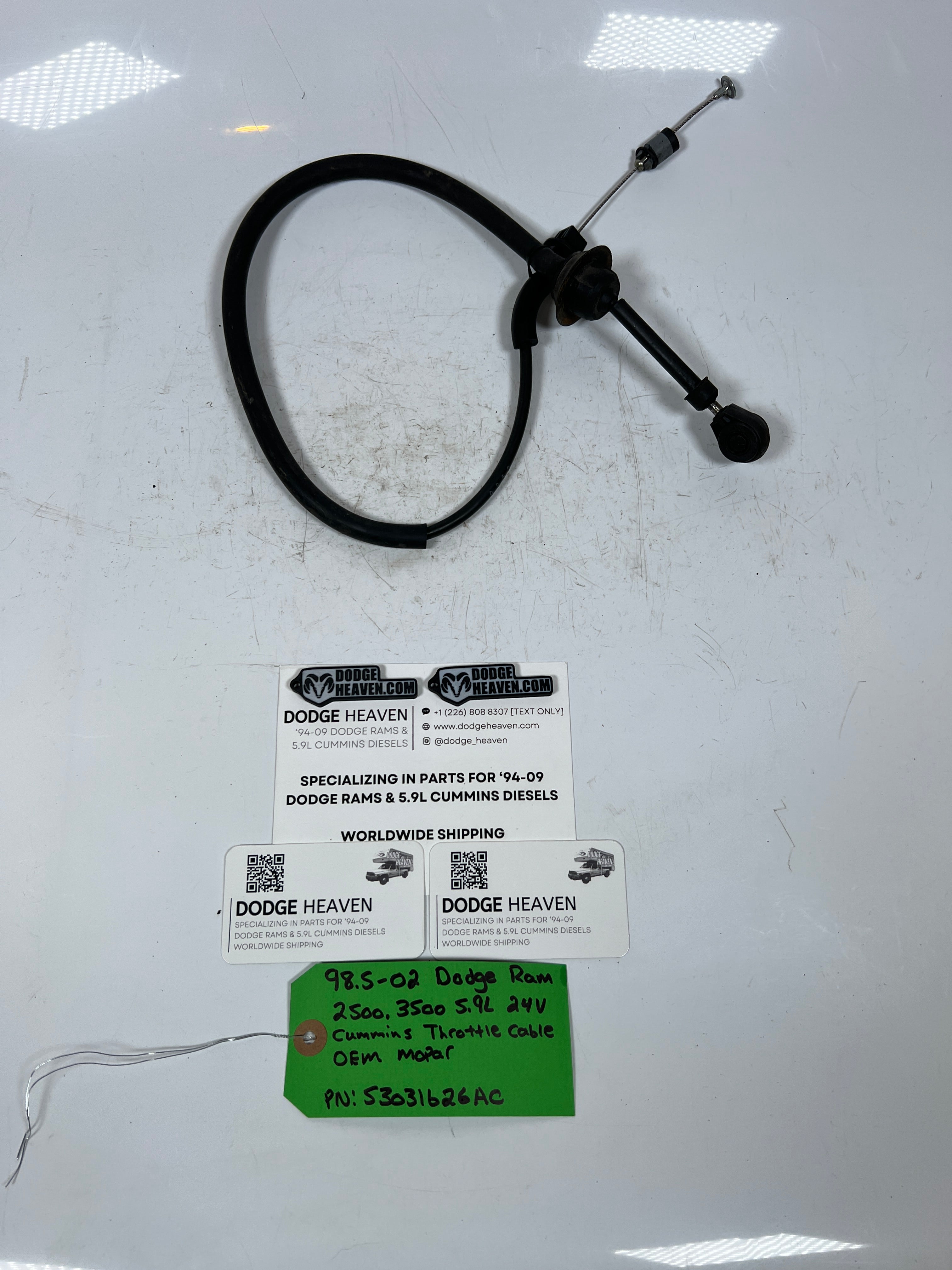 1998.5-2002 Dodge Ram 2500 3500 5.9L 24 Valve Cummins Throttle Cable