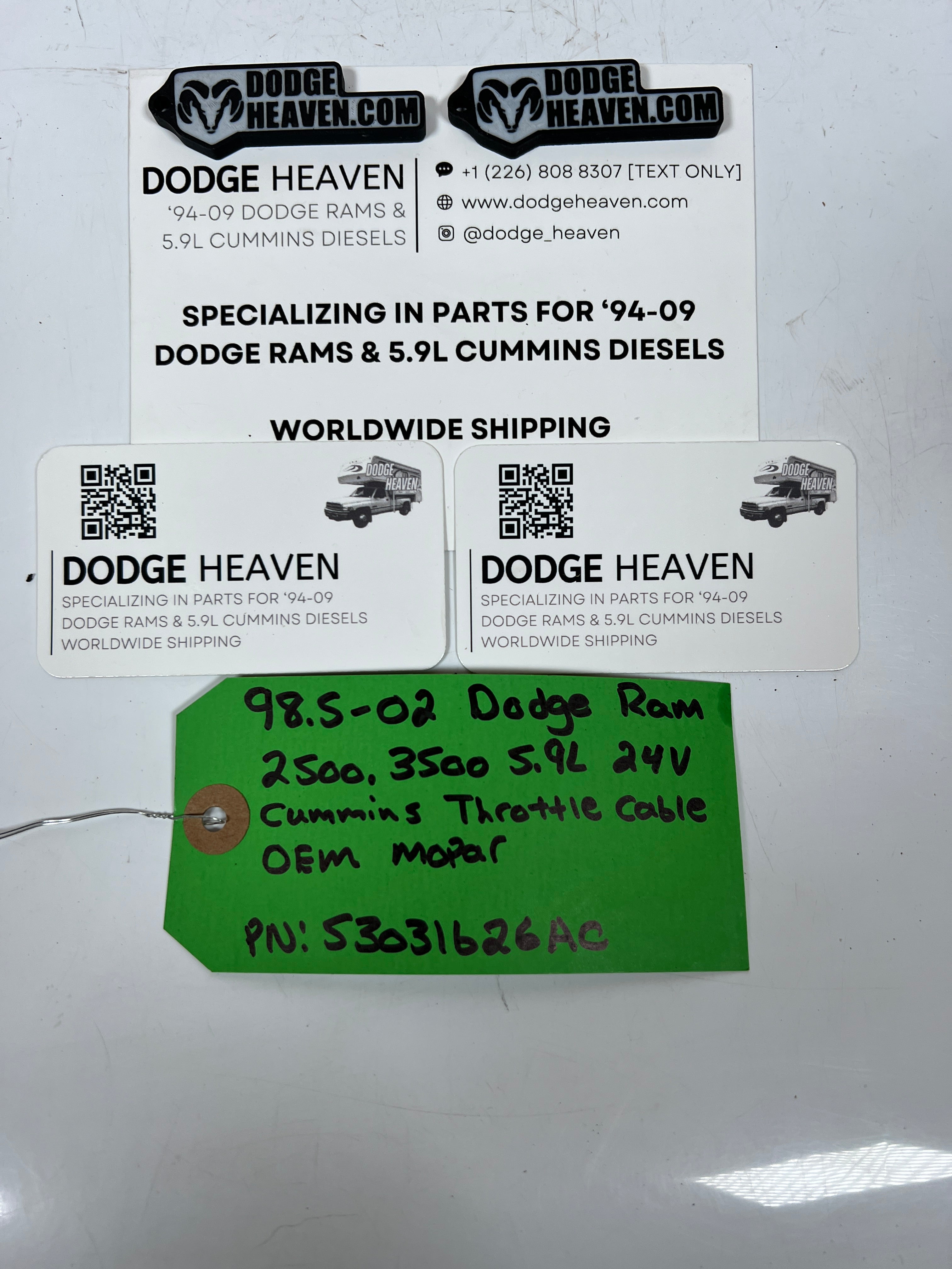 1998.5-2002 Dodge Ram 2500 3500 5.9L 24 Valve Cummins Throttle Cable