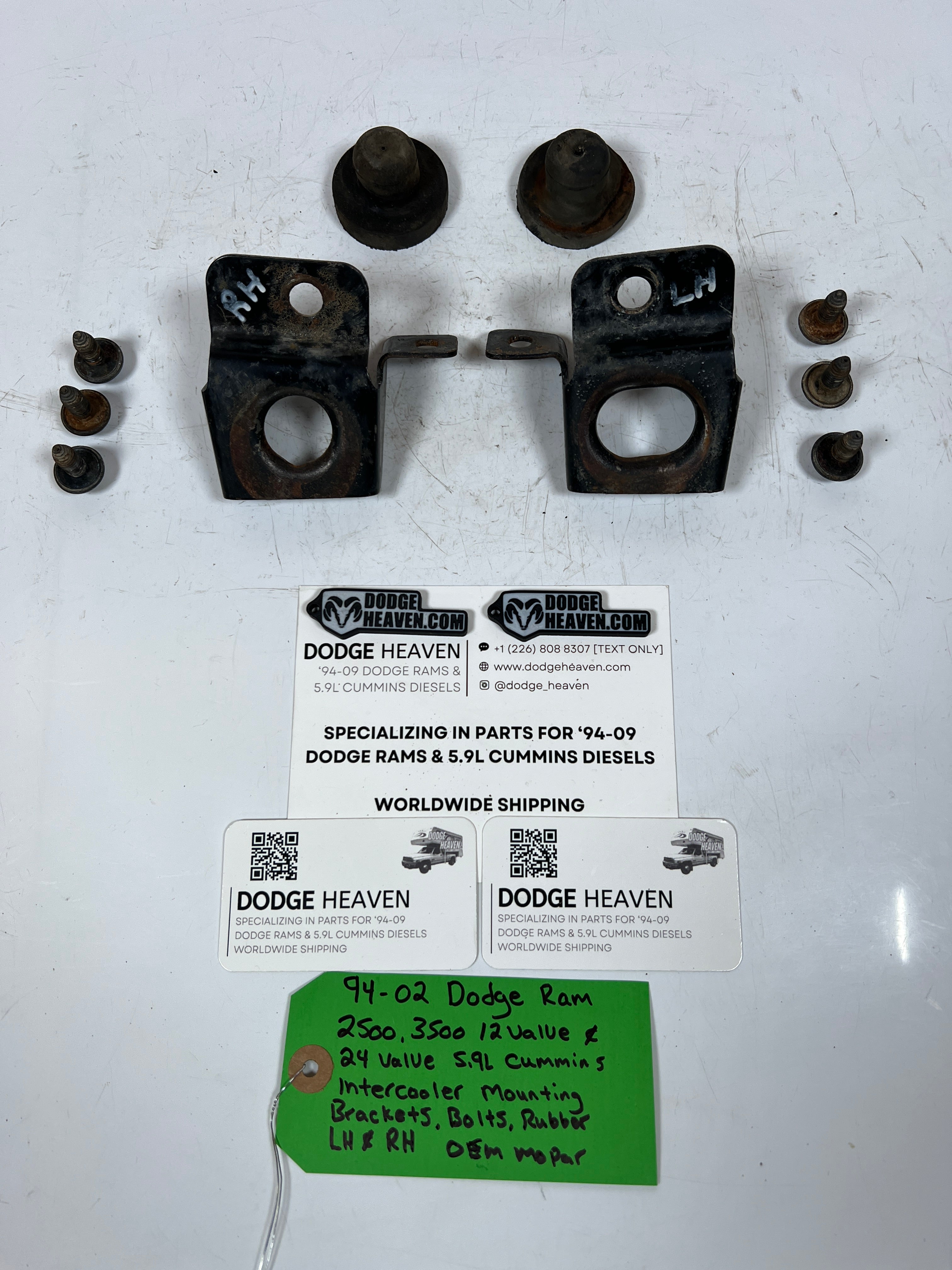 1994-2002 Dodge Ram 5.9L Cummins Intercooler Mounting Bracket Bolts Rubbers
