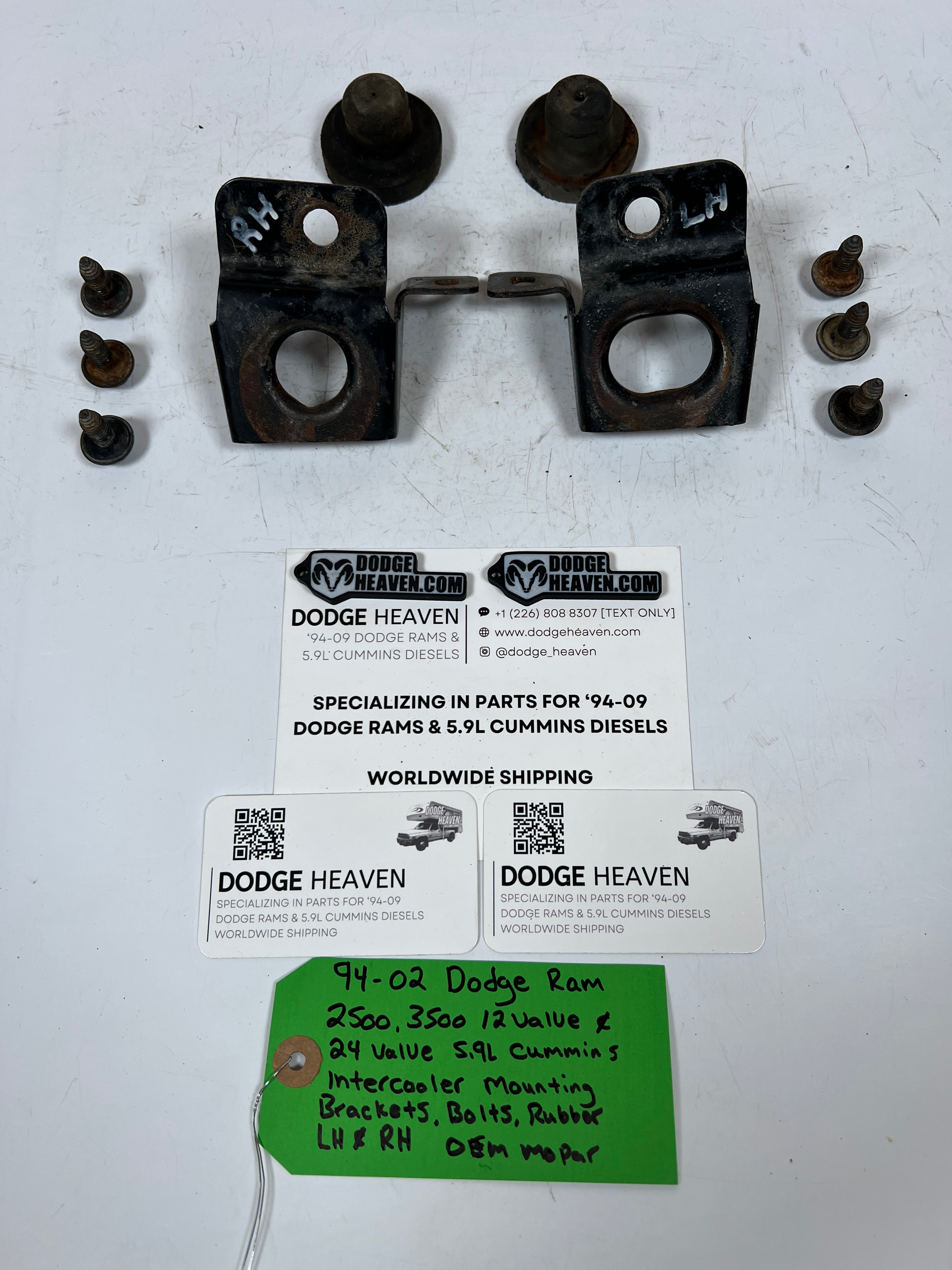 1994-2002 Dodge Ram 5.9L Cummins Intercooler Mounting Bracket Bolts Rubbers