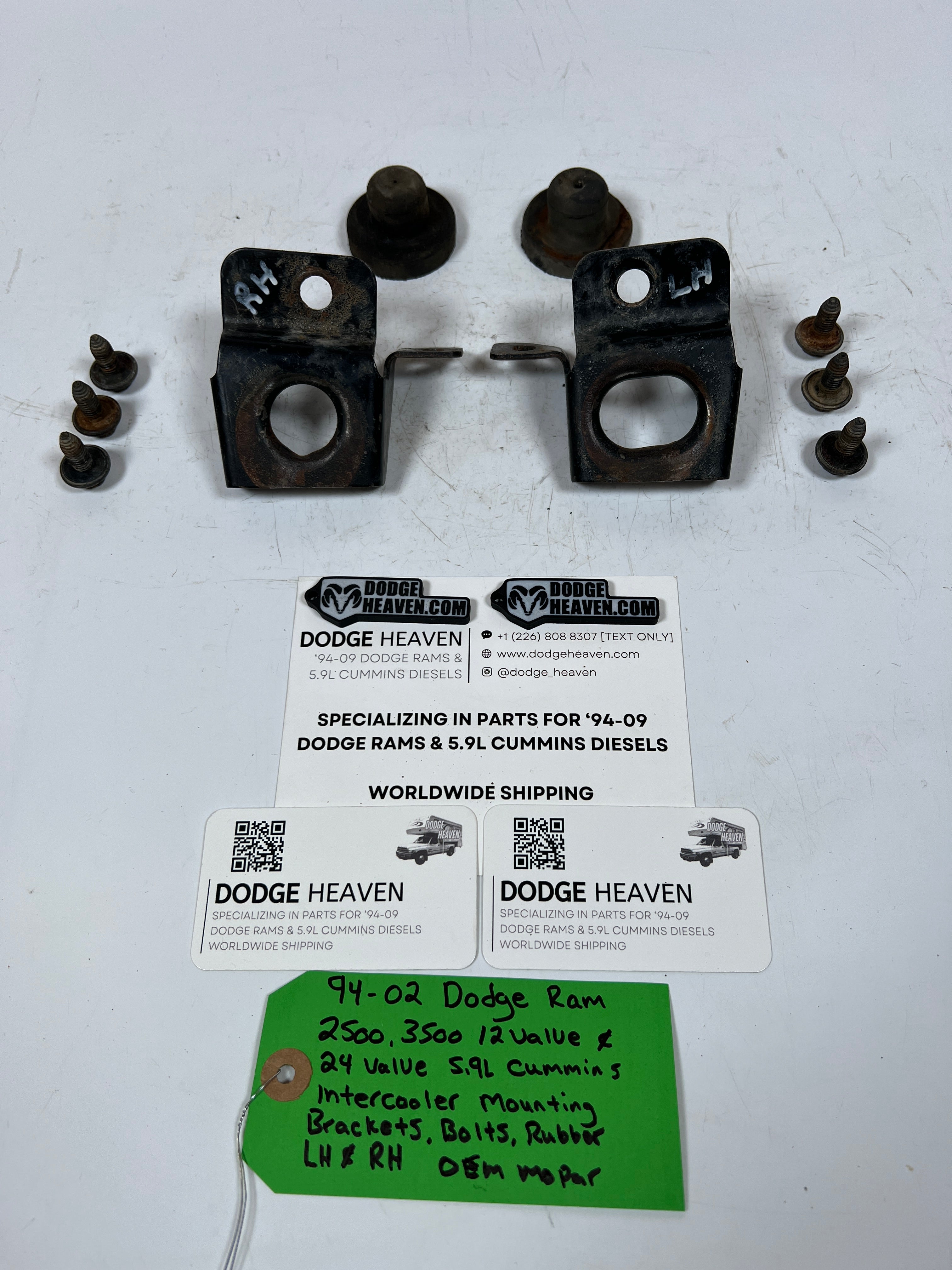 1994-2002 Dodge Ram 5.9L Cummins Intercooler Mounting Bracket Bolts Rubbers