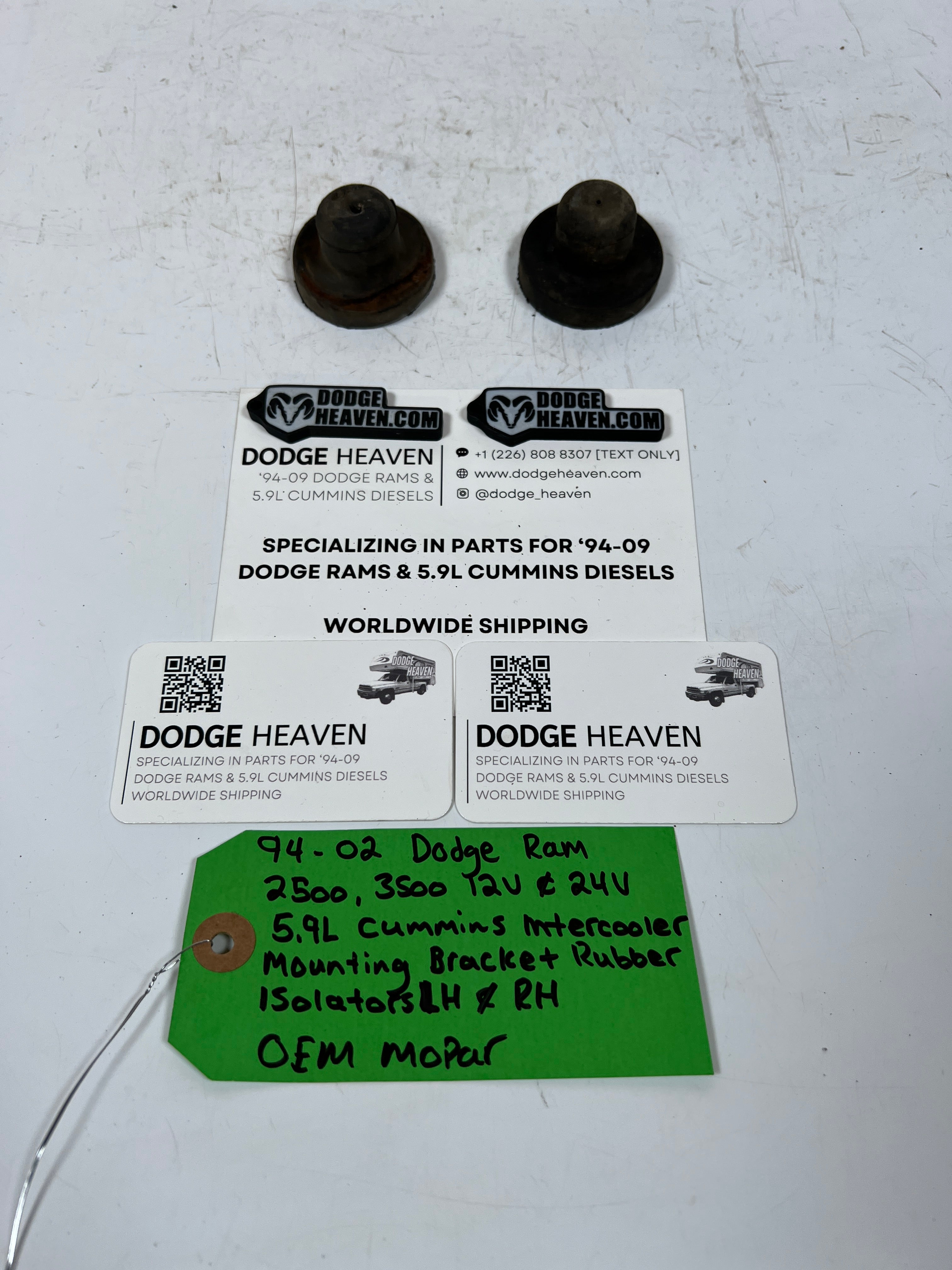 1994-2002 Dodge Ram 5.9l Cummins Intercooler Mounting Bracket Rubber Isolators