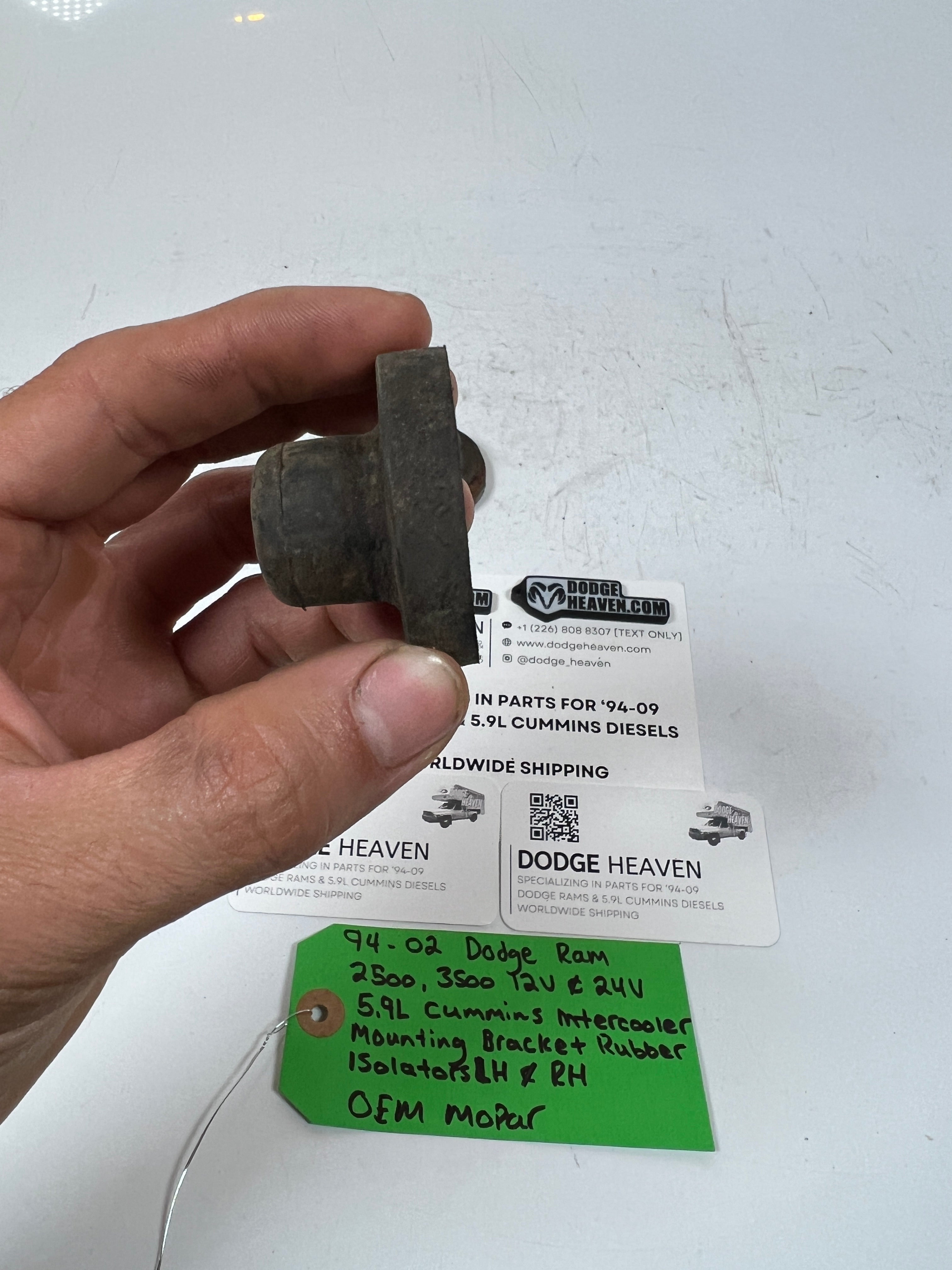 1994-2002 Dodge Ram 5.9l Cummins Intercooler Mounting Bracket Rubber Isolators