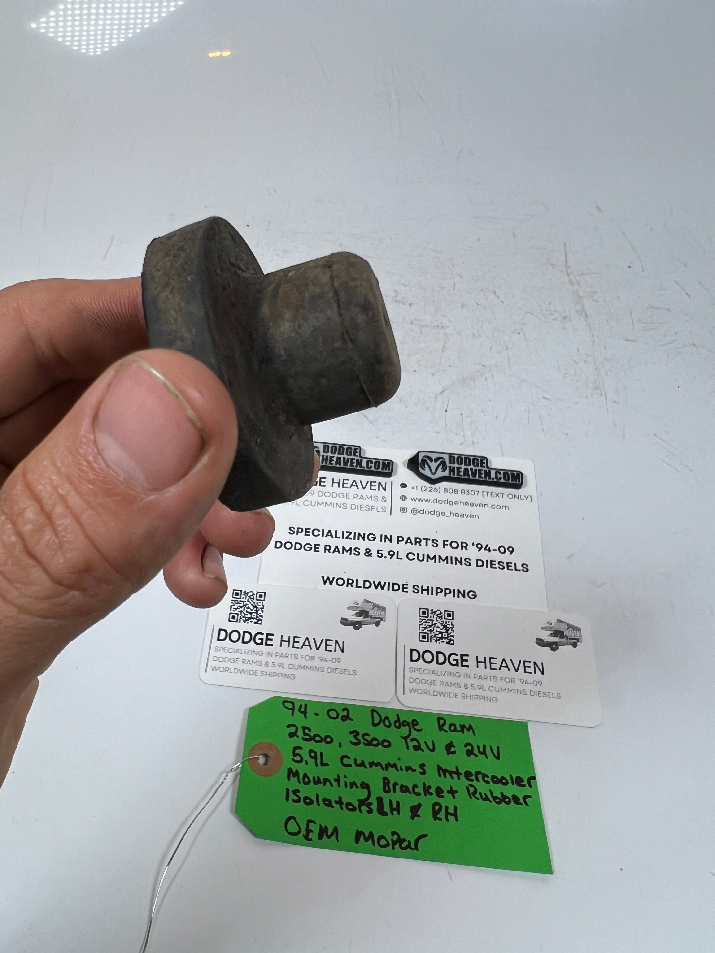 1994-2002 Dodge Ram 5.9l Cummins Intercooler Mounting Bracket Rubber Isolators