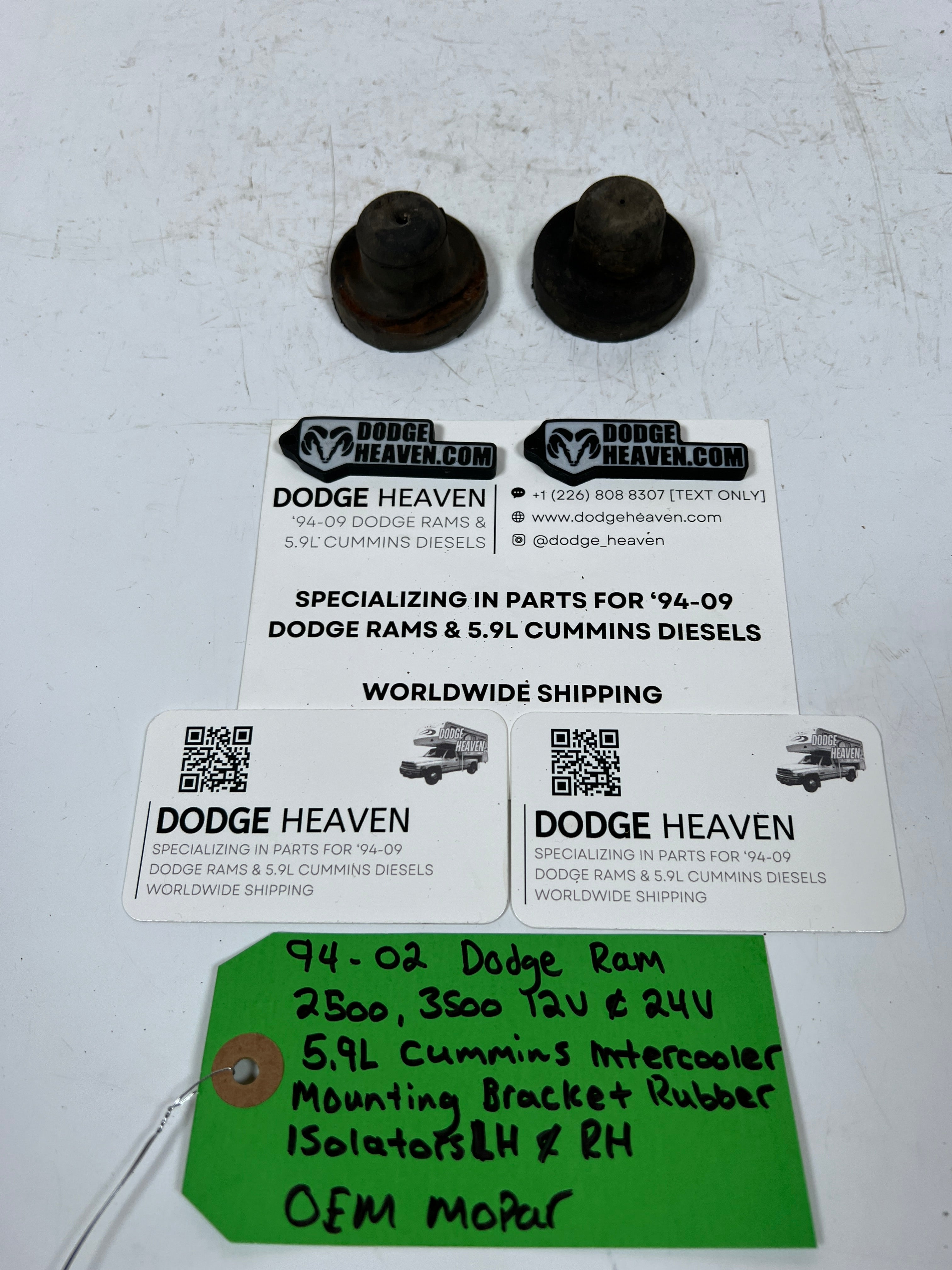 1994-2002 Dodge Ram 5.9l Cummins Intercooler Mounting Bracket Rubber Isolators