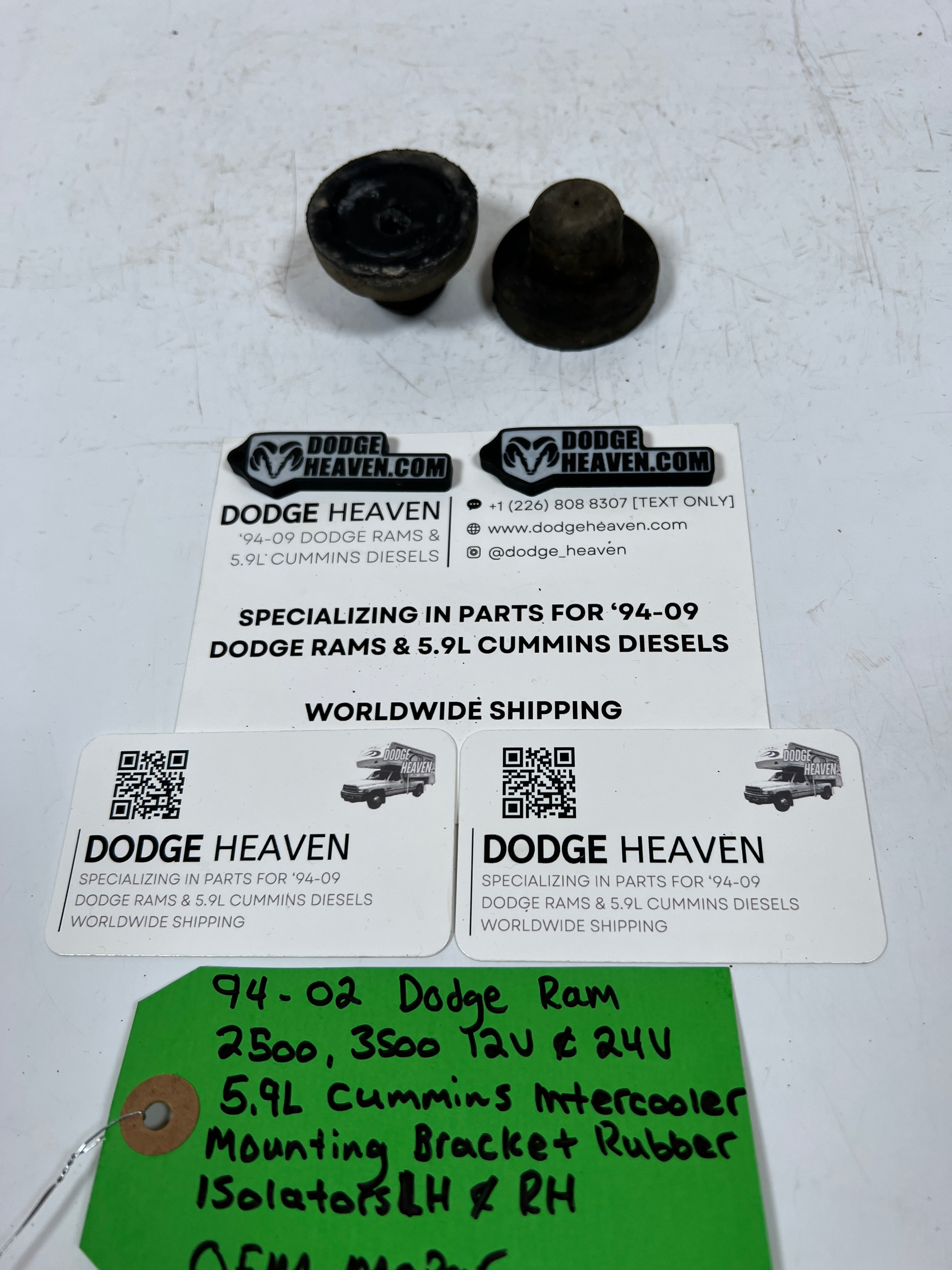 1994-2002 Dodge Ram 5.9l Cummins Intercooler Mounting Bracket Rubber Isolators
