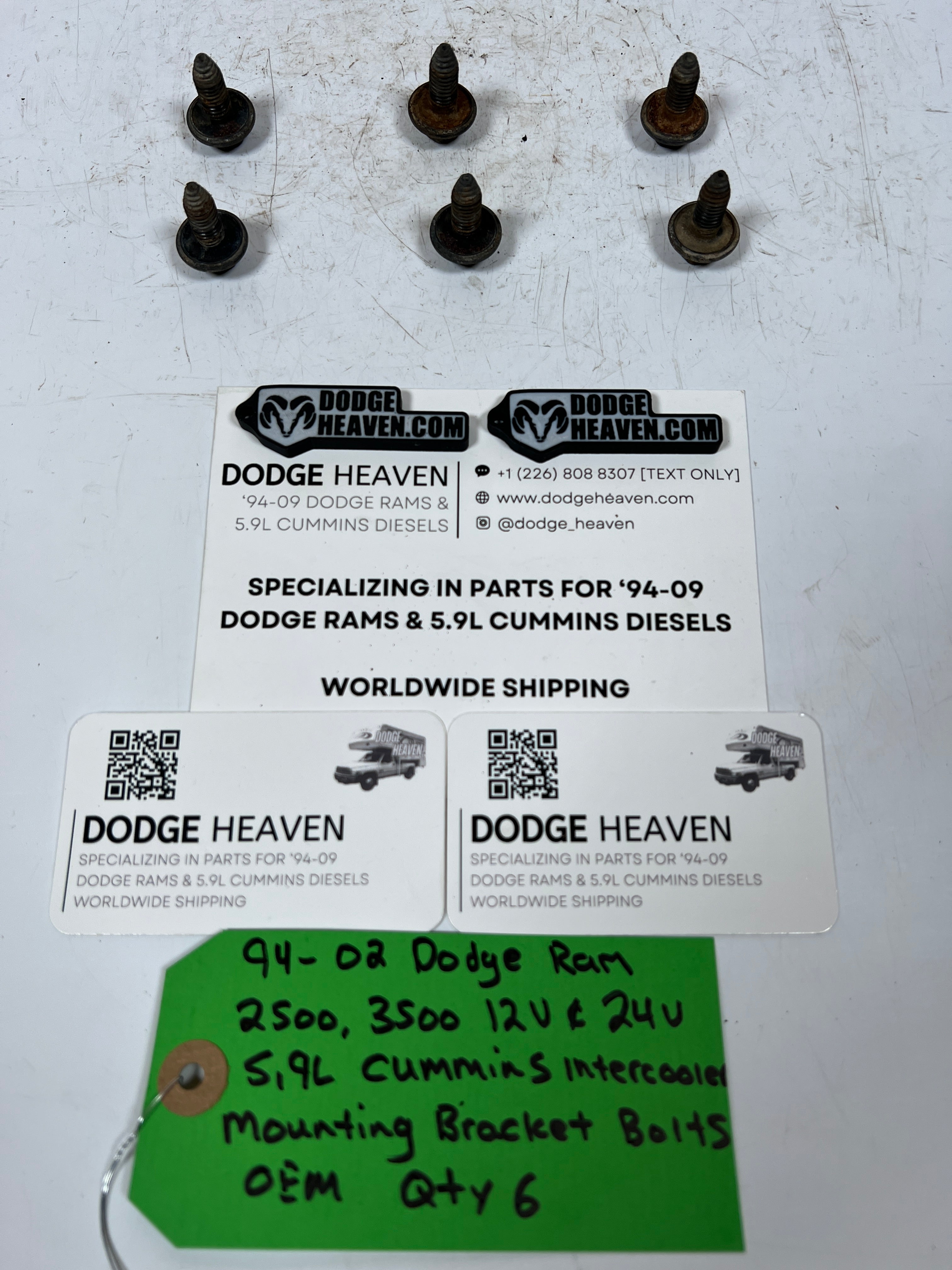 1994-2002 Dodge Ram 12V 24V 5.9L Cummins Intercooler Mounting Bracket Bolts