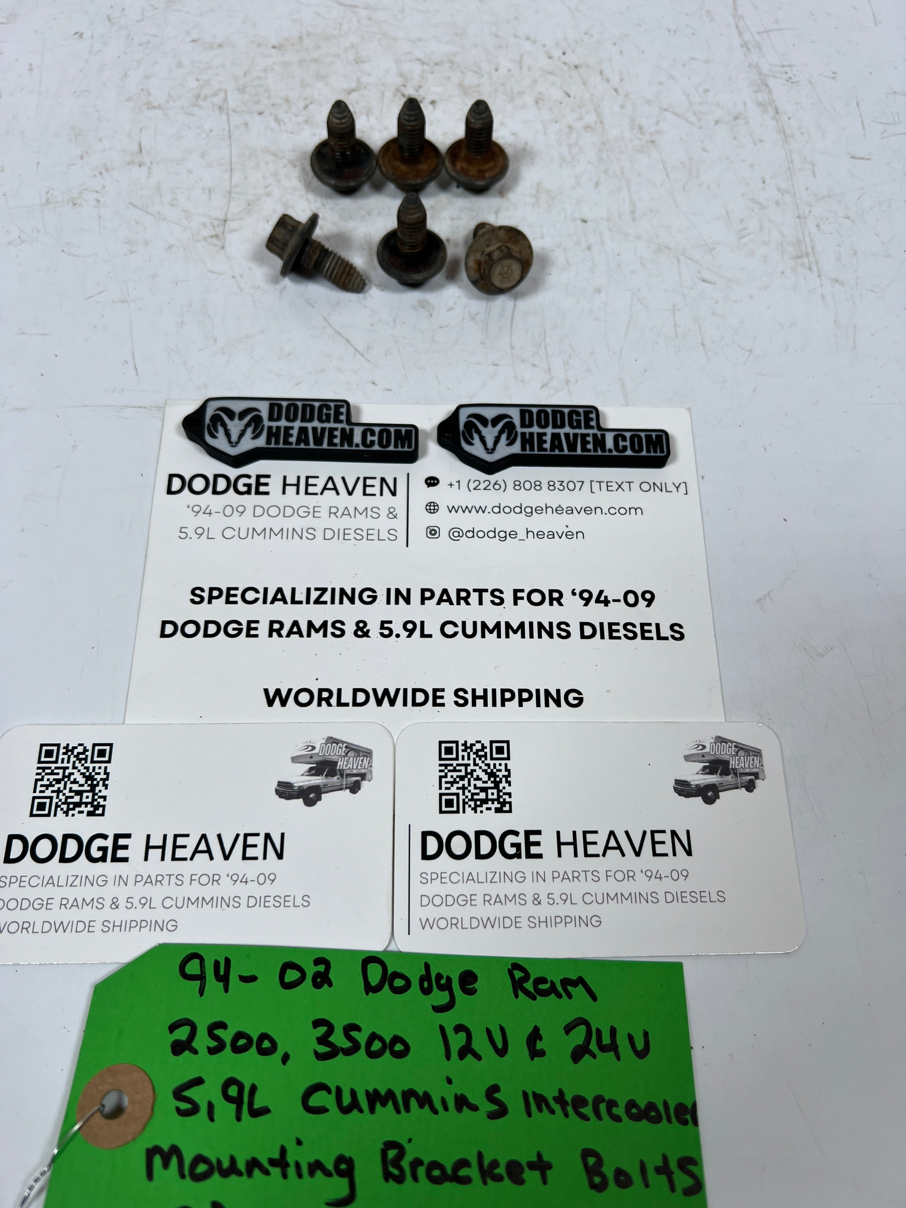1994-2002 Dodge Ram 12V 24V 5.9L Cummins Intercooler Mounting Bracket Bolts