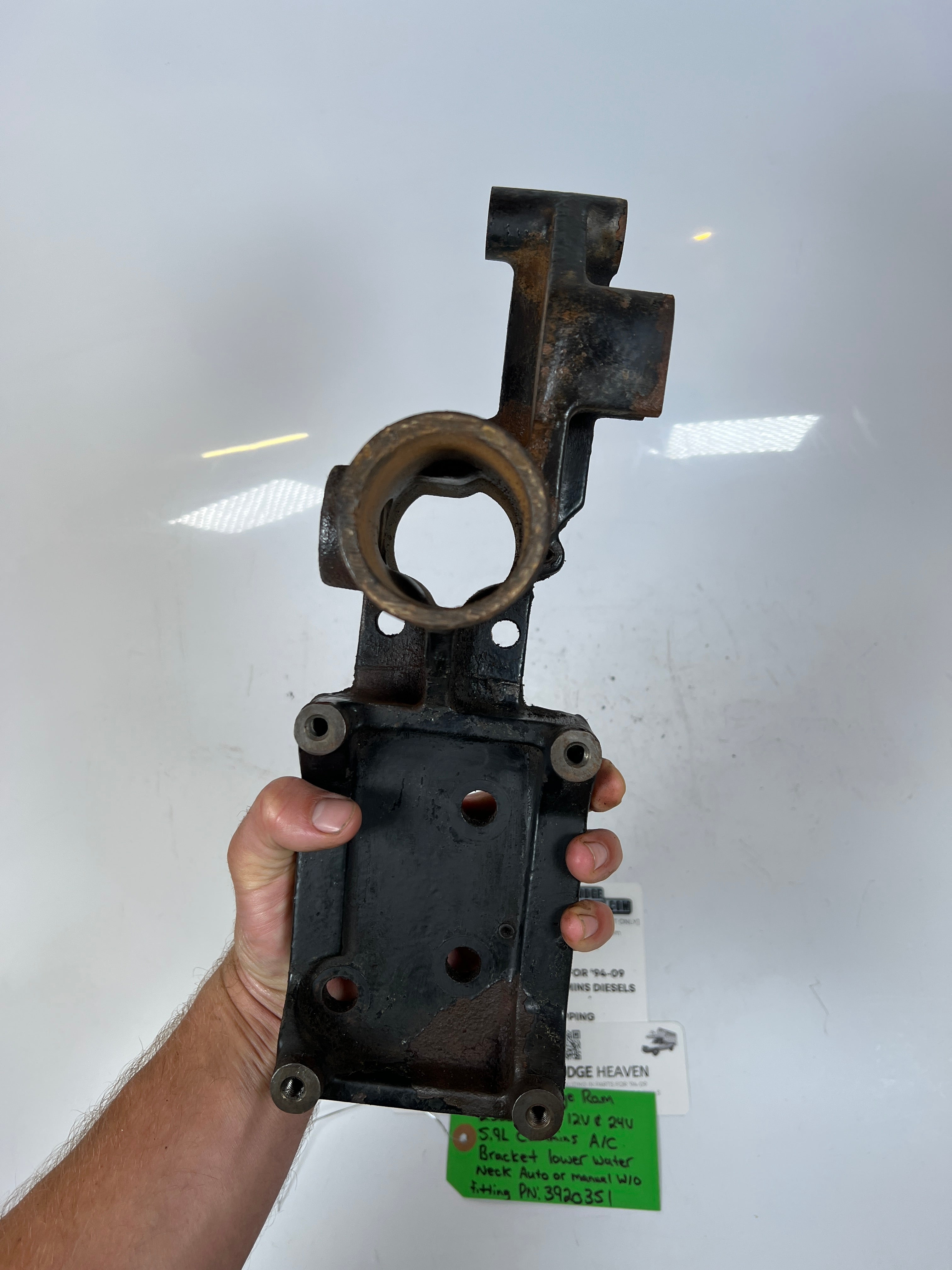 1991-2002 Dodge Ram 12V & 24V 5.9L Cummins AC A/C Bracket Lower Water Neck