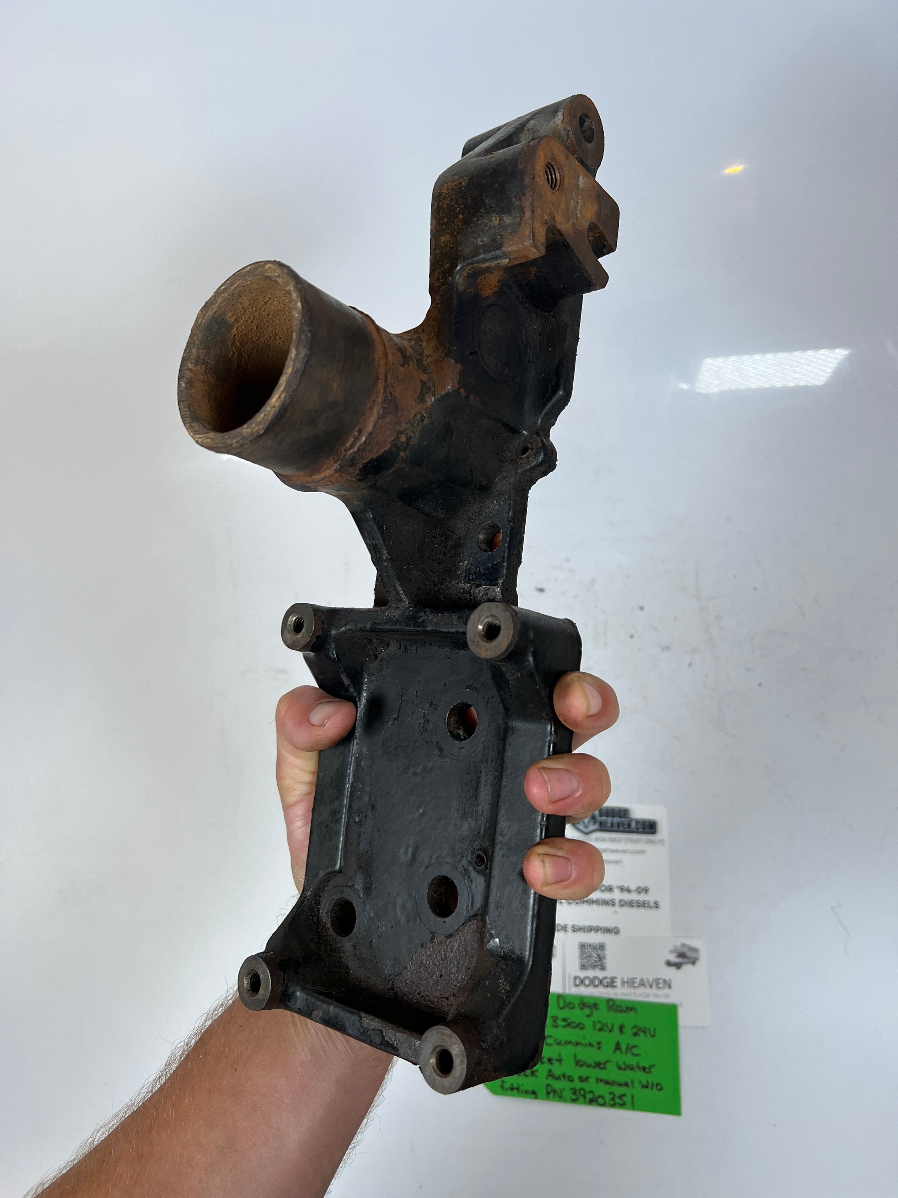 1991-2002 Dodge Ram 12V & 24V 5.9L Cummins AC A/C Bracket Lower Water Neck