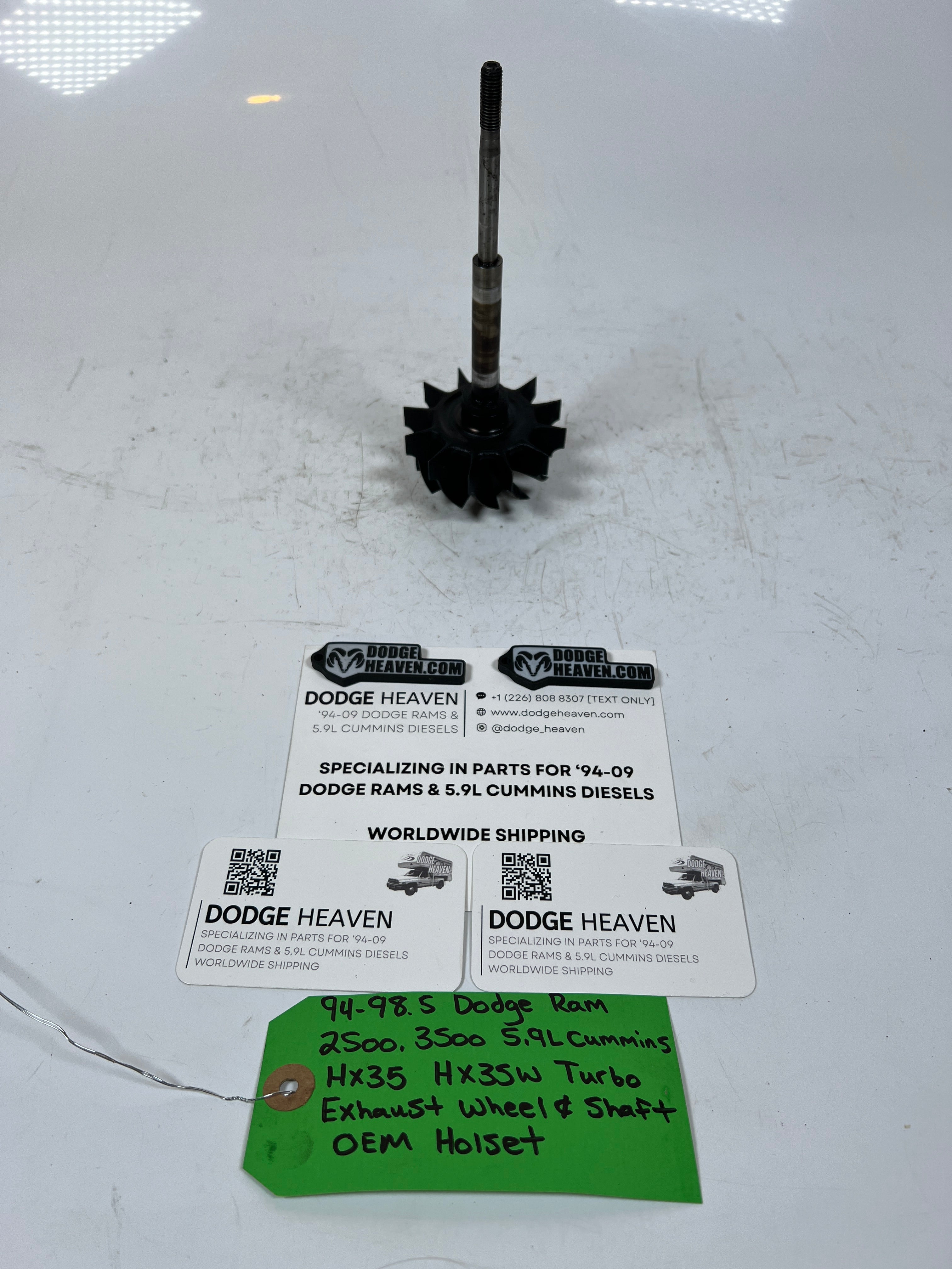 1994-1998.5 Dodge Ram 5.9L Cummins HX35 HX35W turbo Exhaust Wheel & Shaft