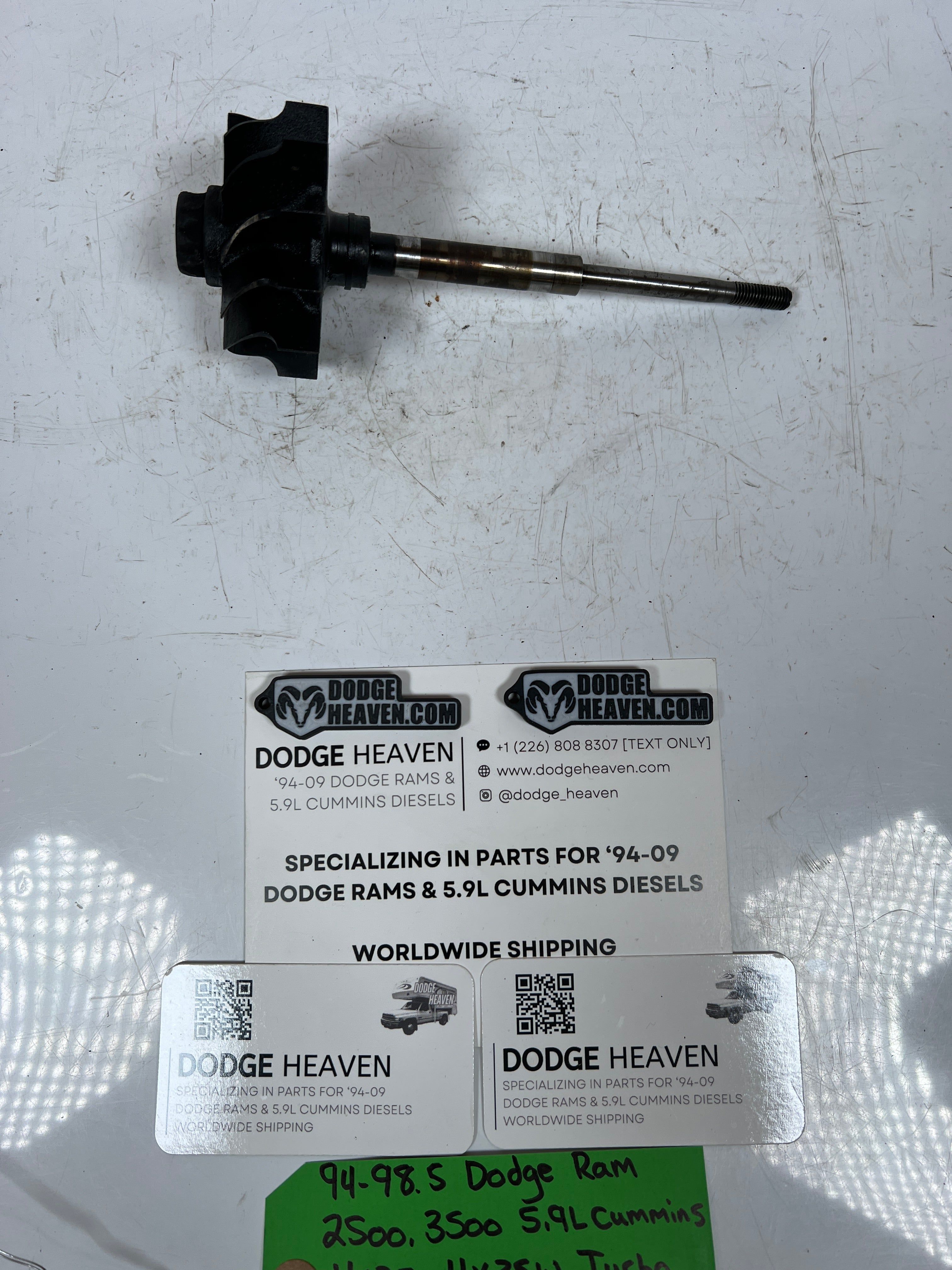 1994-1998.5 Dodge Ram 5.9L Cummins HX35 HX35W turbo Exhaust Wheel & Shaft