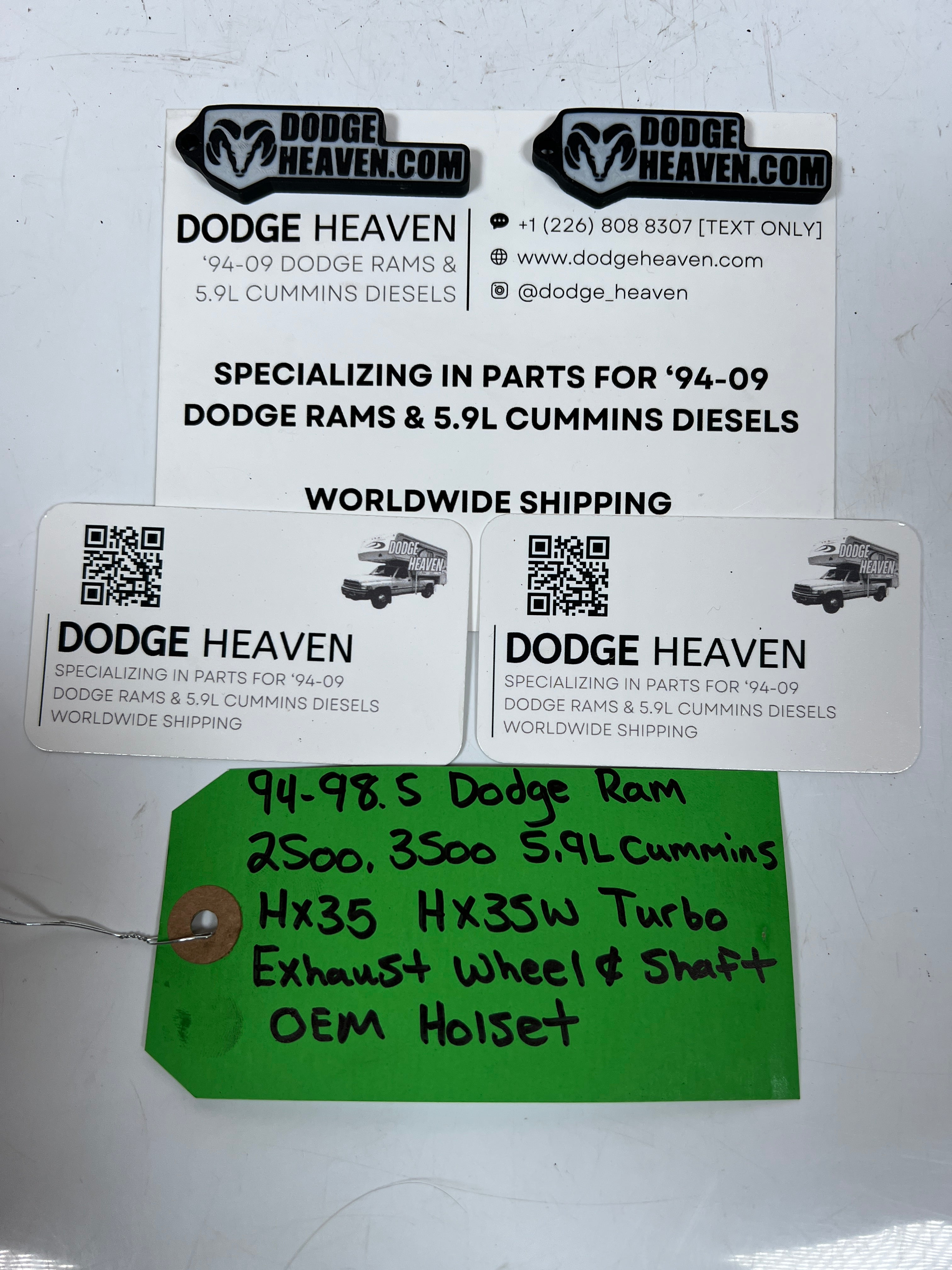 1994-1998.5 Dodge Ram 5.9L Cummins HX35 HX35W turbo Exhaust Wheel & Shaft