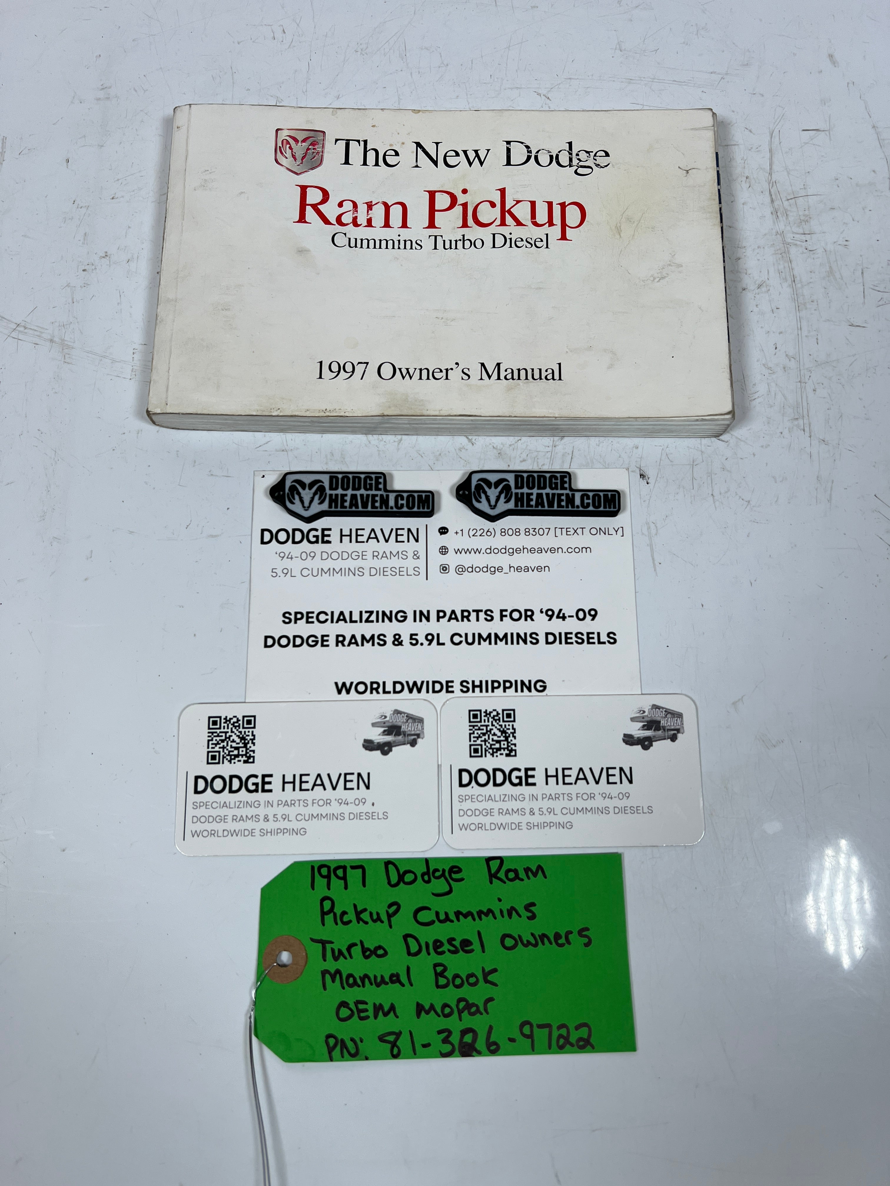 1997-1997 Dodge Ram Cummins turbo Diesel Owners Manual Book