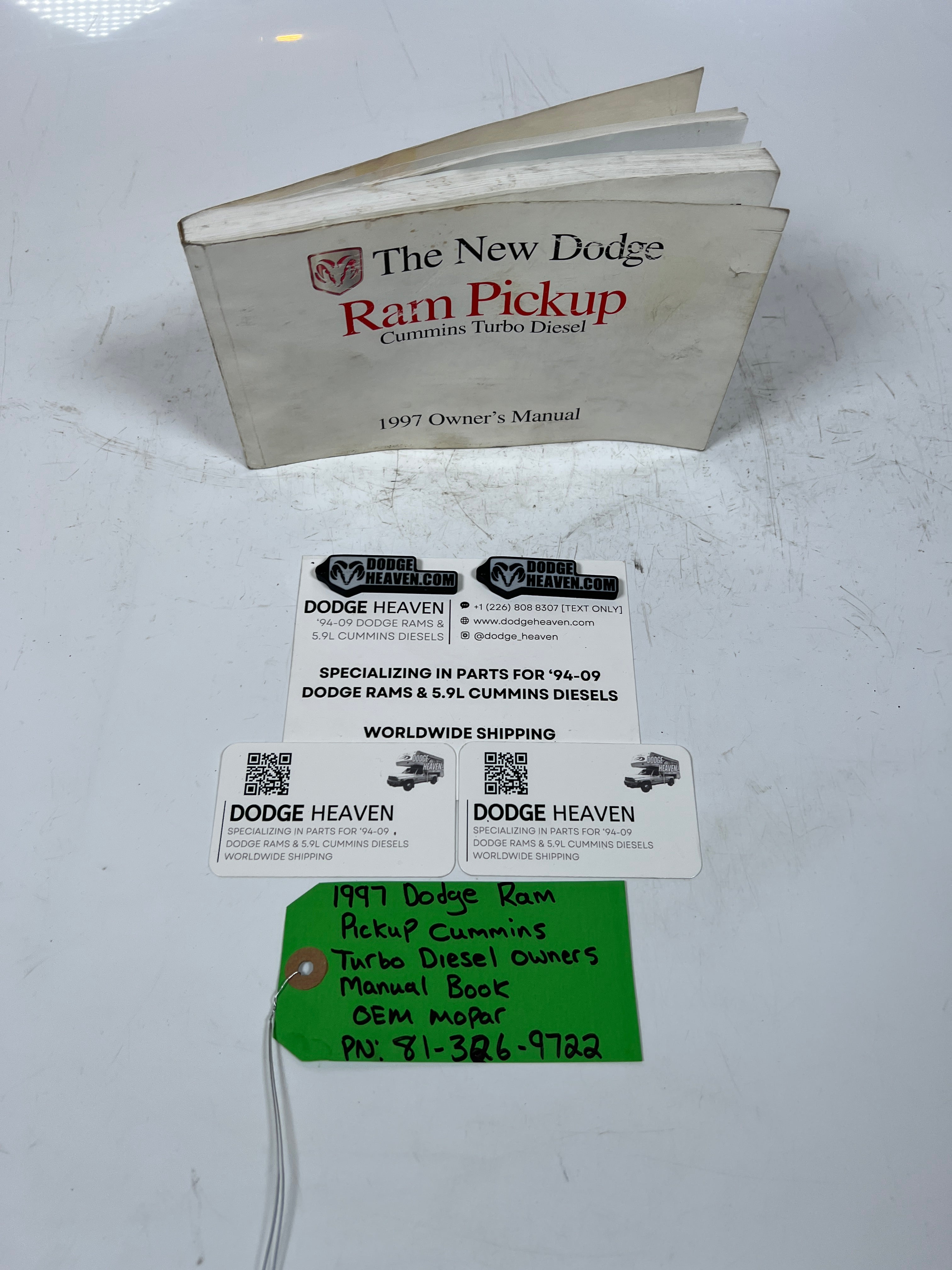 1997-1997 Dodge Ram Cummins turbo Diesel Owners Manual Book