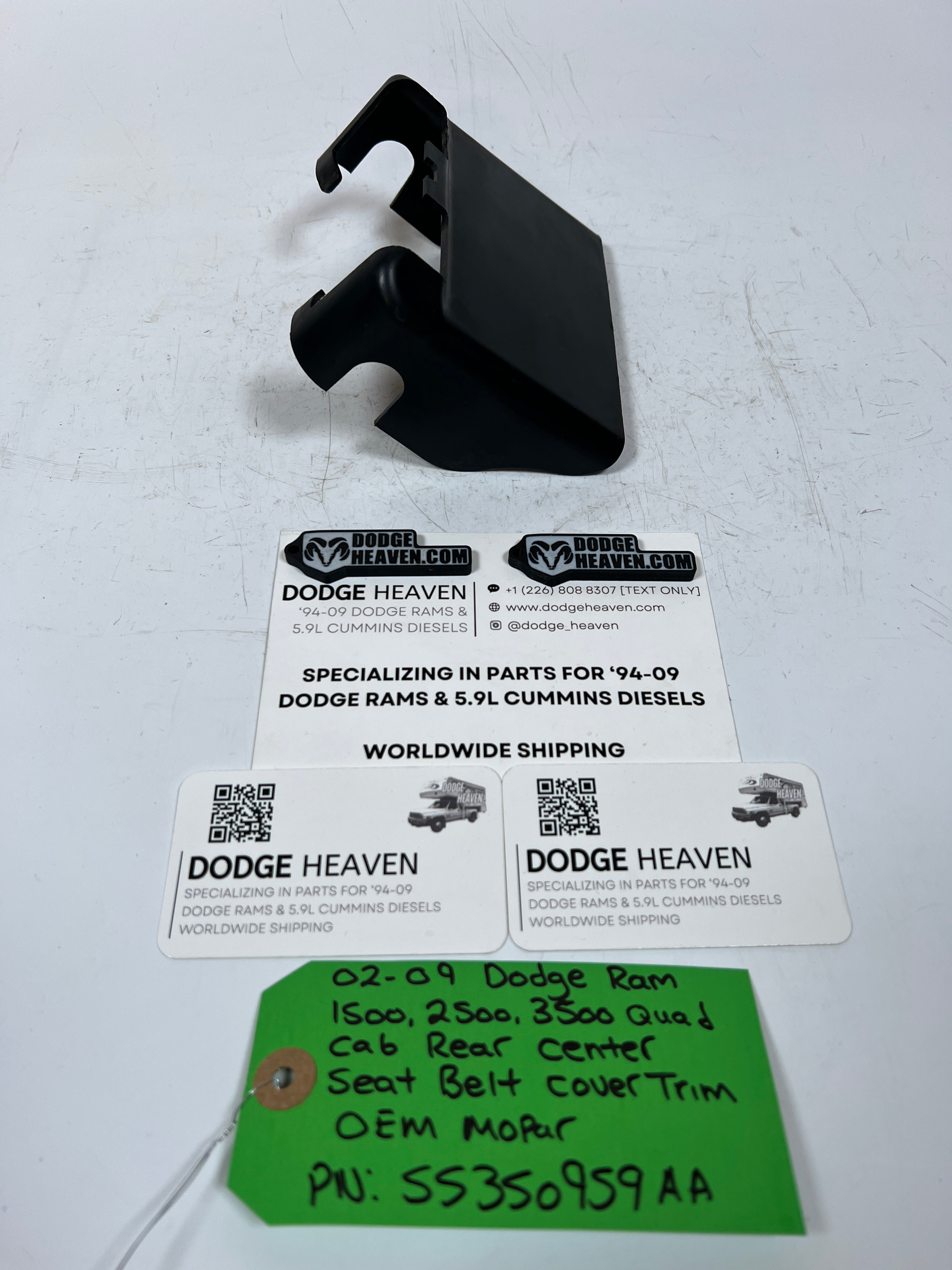 2002-2009 Dodge Ram Quad Cab Rear Center Seat Belt Cover Trim