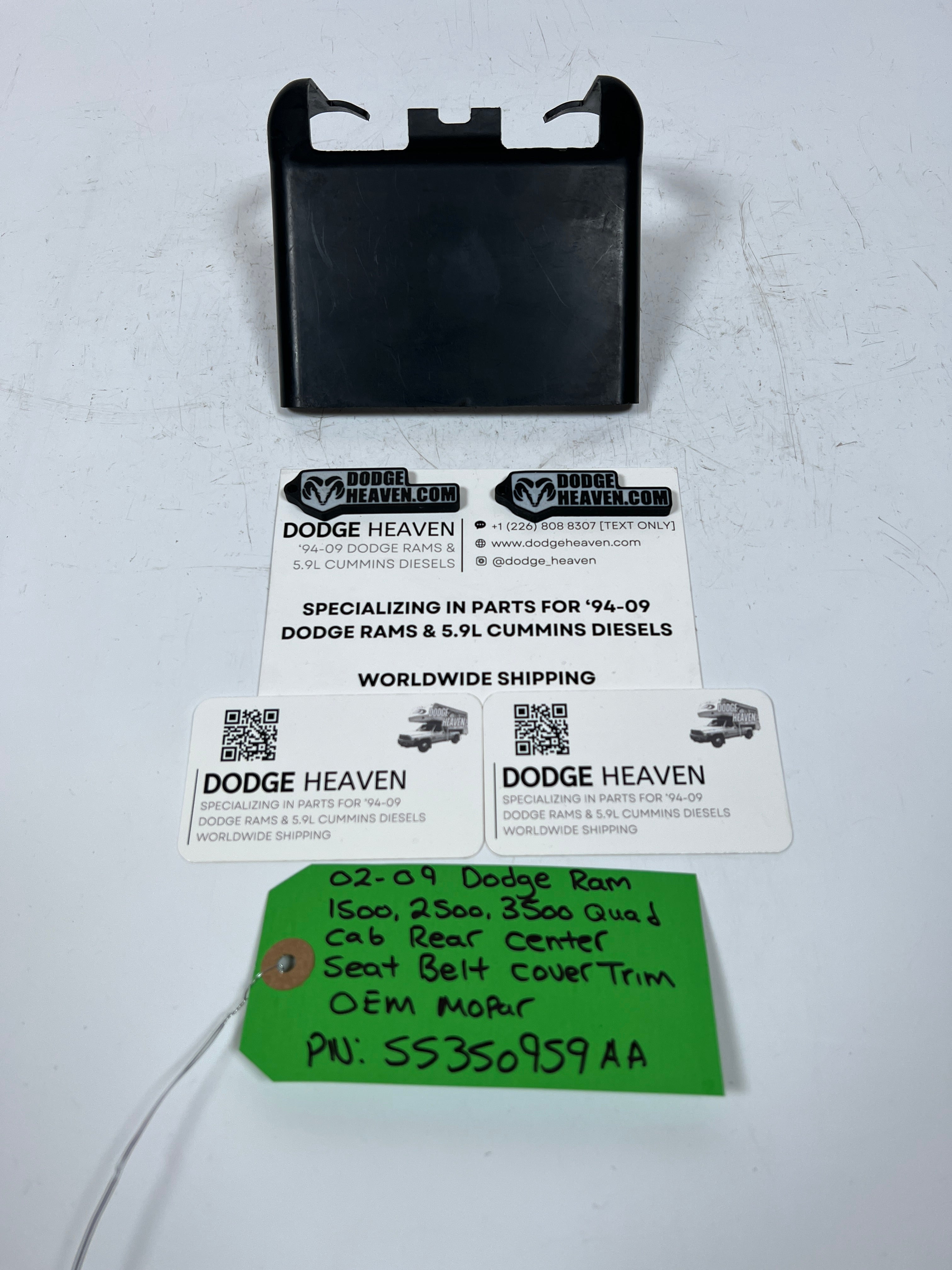 2002-2009 Dodge Ram Quad Cab Rear Center Seat Belt Cover Trim