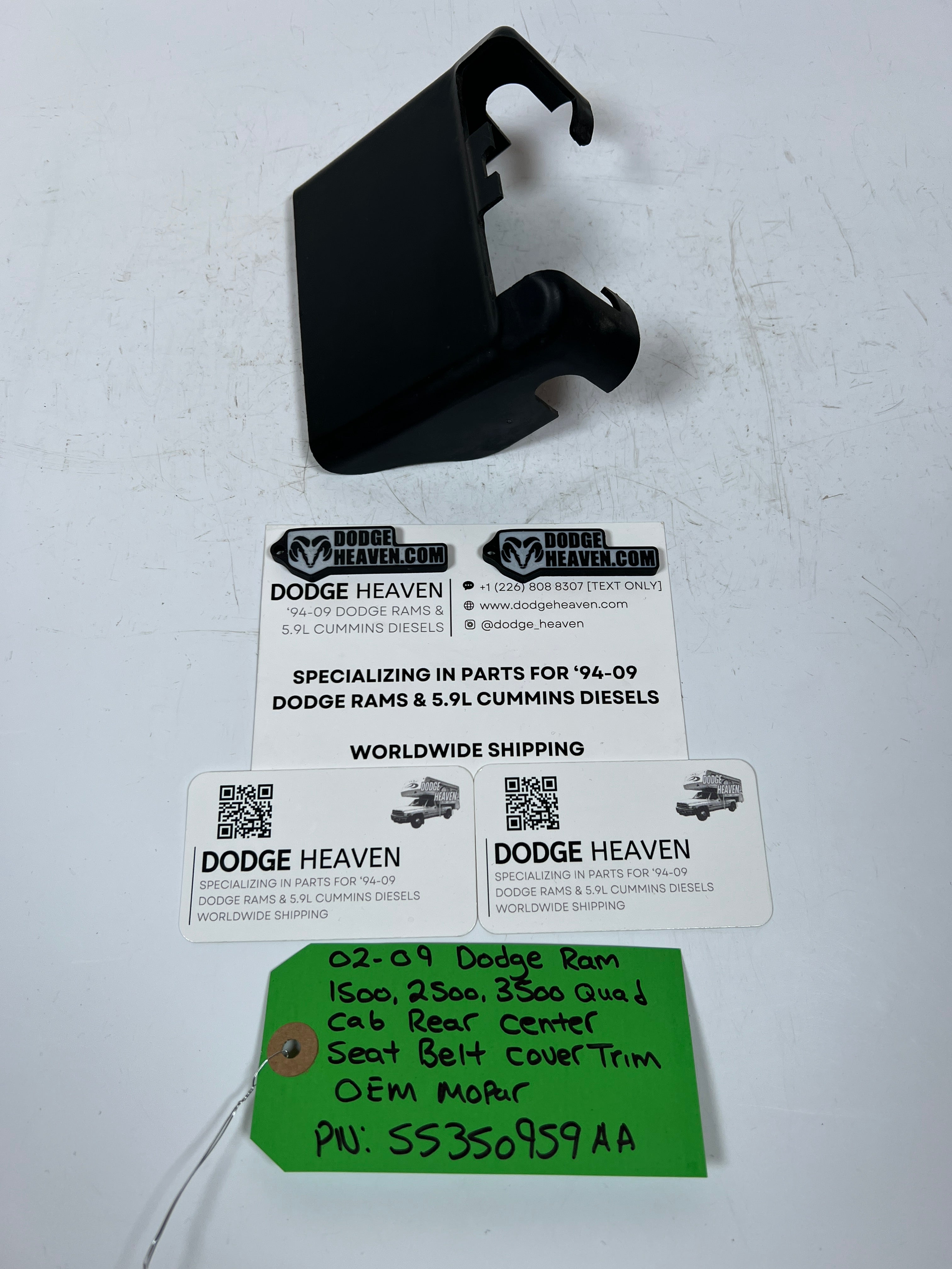 2002-2009 Dodge Ram Quad Cab Rear Center Seat Belt Cover Trim