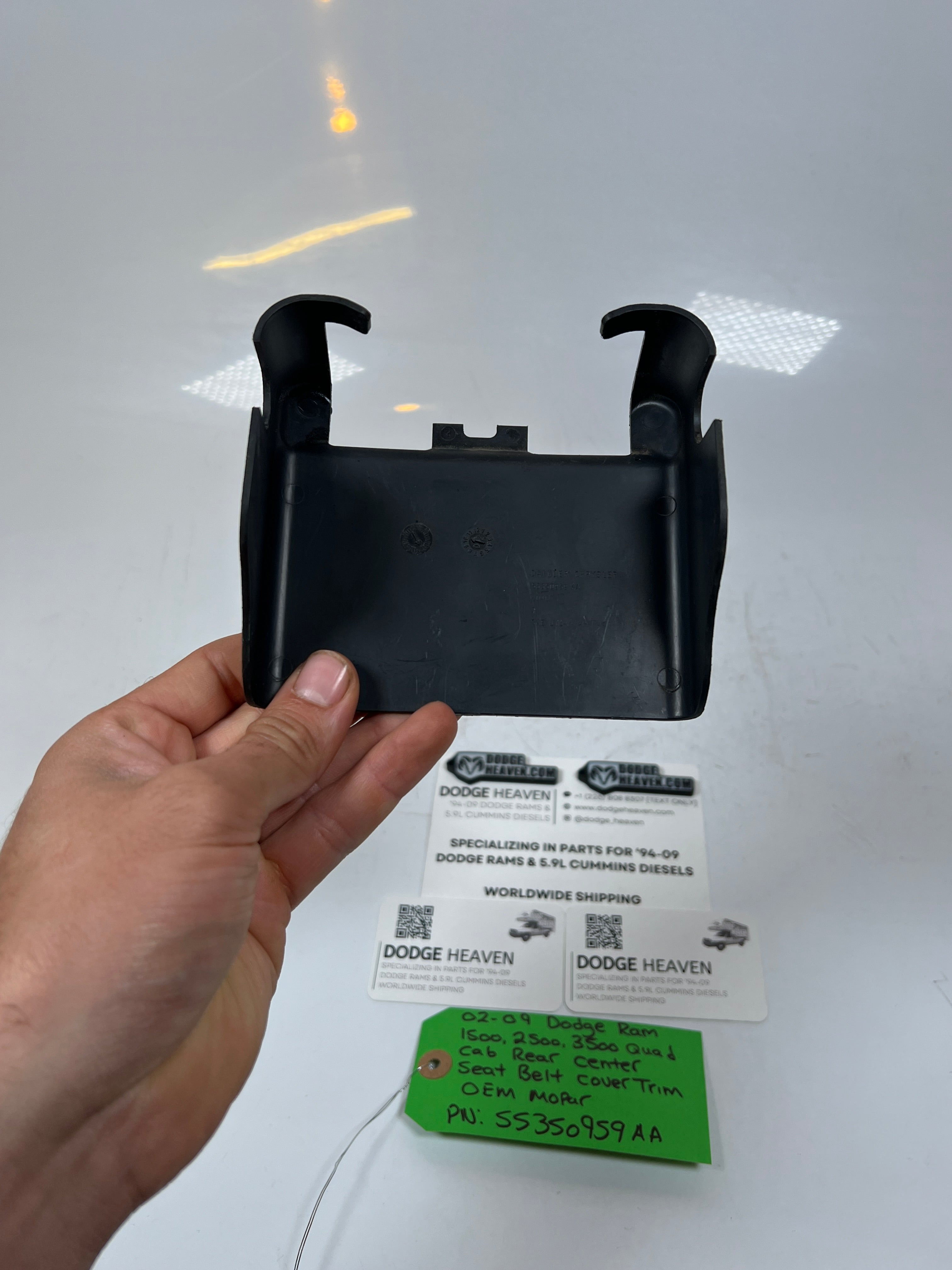 2002-2009 Dodge Ram Quad Cab Rear Center Seat Belt Cover Trim