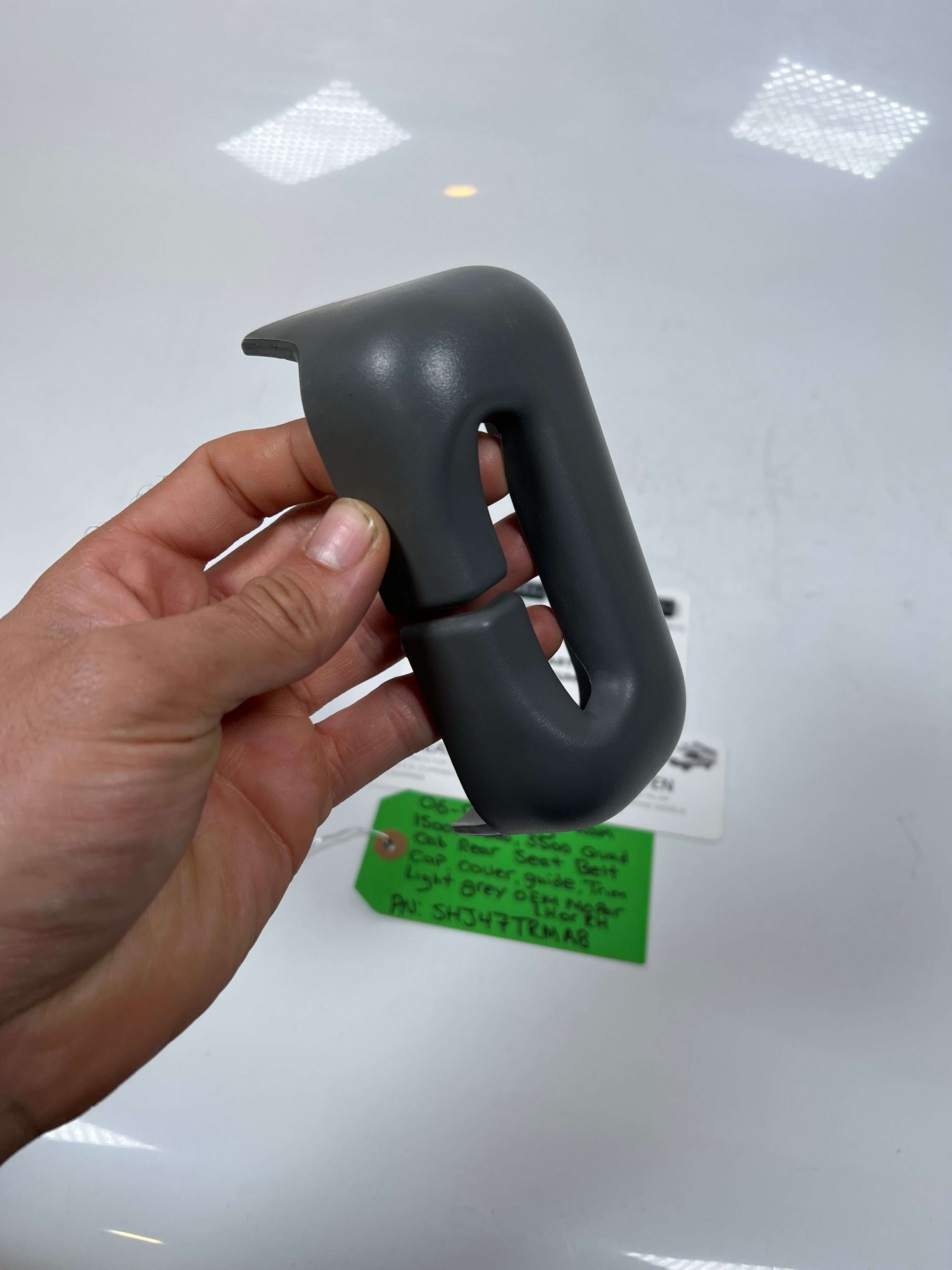 2006-2009 Dodge Ram Quad Cab Rear Seat Belt Cap Cover Guild Trim Light Grey