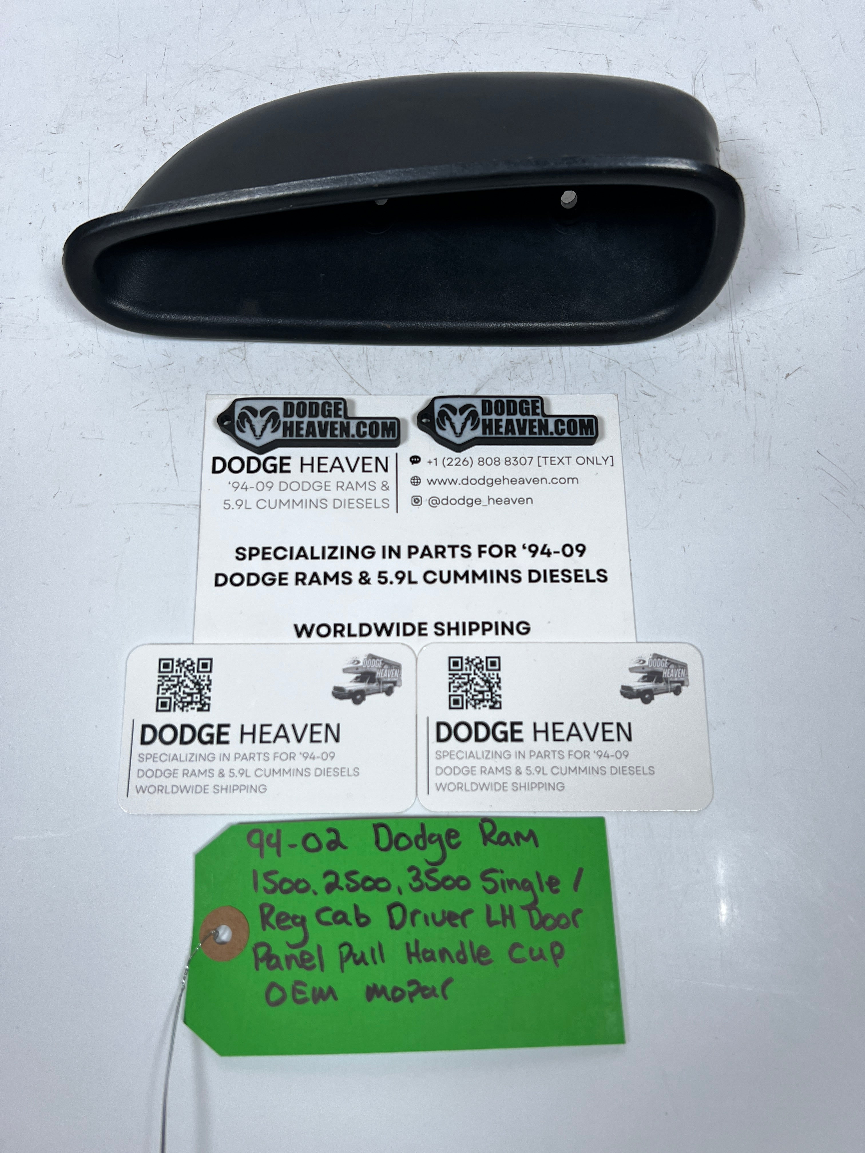 1994-2002 Dodge Ram Single Cab Driver LH Door Panel Pull Handle Cup