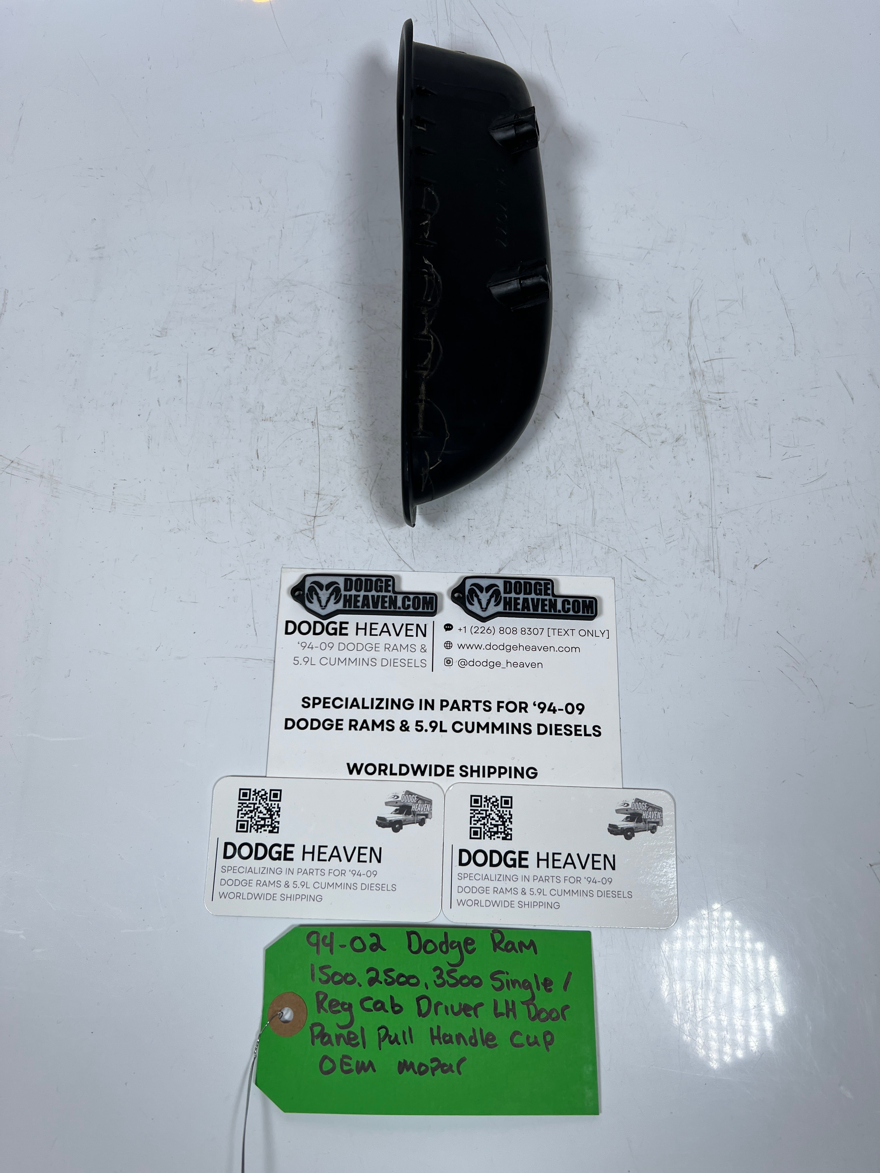 1994-2002 Dodge Ram Single Cab Driver LH Door Panel Pull Handle Cup