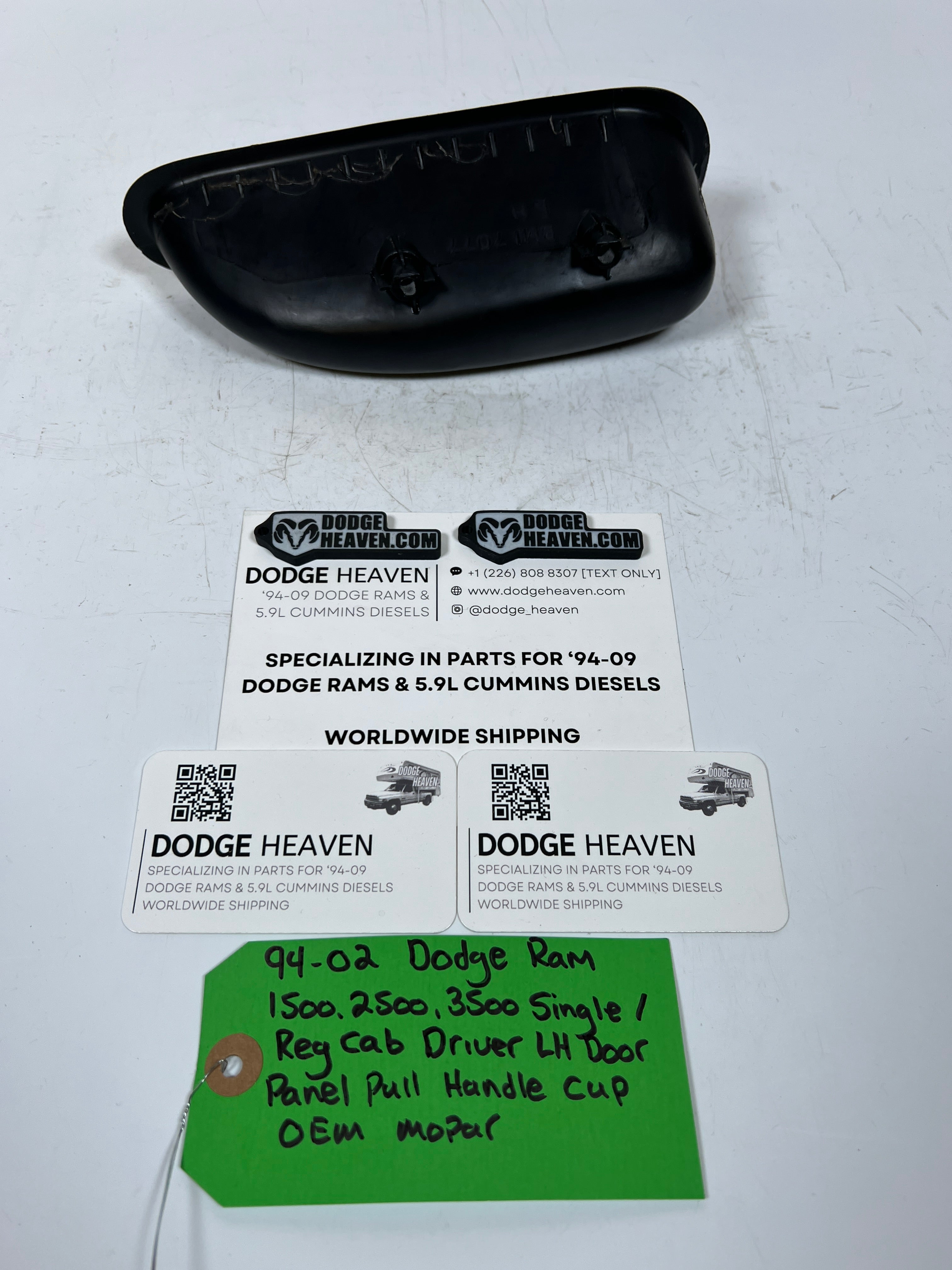 1994-2002 Dodge Ram Single Cab Driver LH Door Panel Pull Handle Cup